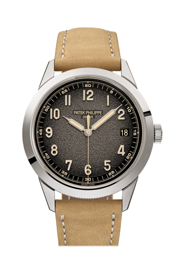 Patek Philippe Calatrava 5226G-001 Men's Watch - Textured Charcoal Gray Dial, White Gold Case - Luxury Dress Watch for Business & Formal Occasions
