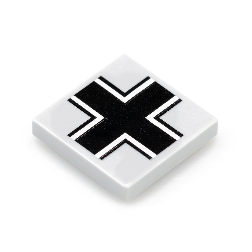 Balkenkreuz German Iron Cross Patch (2x2 Inch) - Military Uniform & Cosplay Accessory for Historical Reenactment, WWII Costume, and Collectors