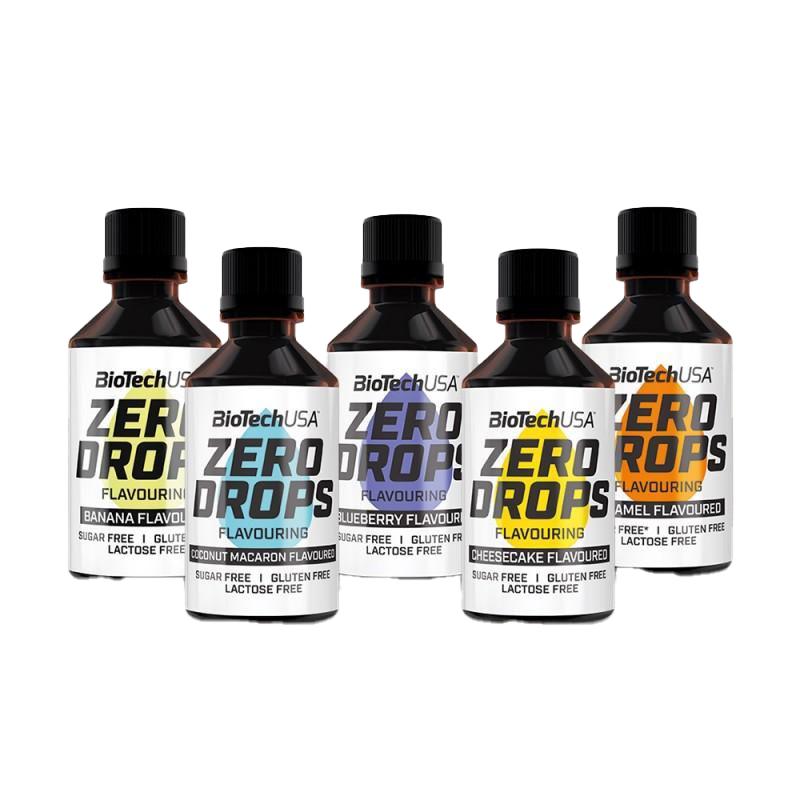 BioTech USA Zero Drops 50ml - Sugar-Free Flavor Enhancer for Coffee, Tea & Baking | Zero Calorie Sweetener Drops for Keto & Diabetic Diet | Perfect for Home, Office & Gym Use