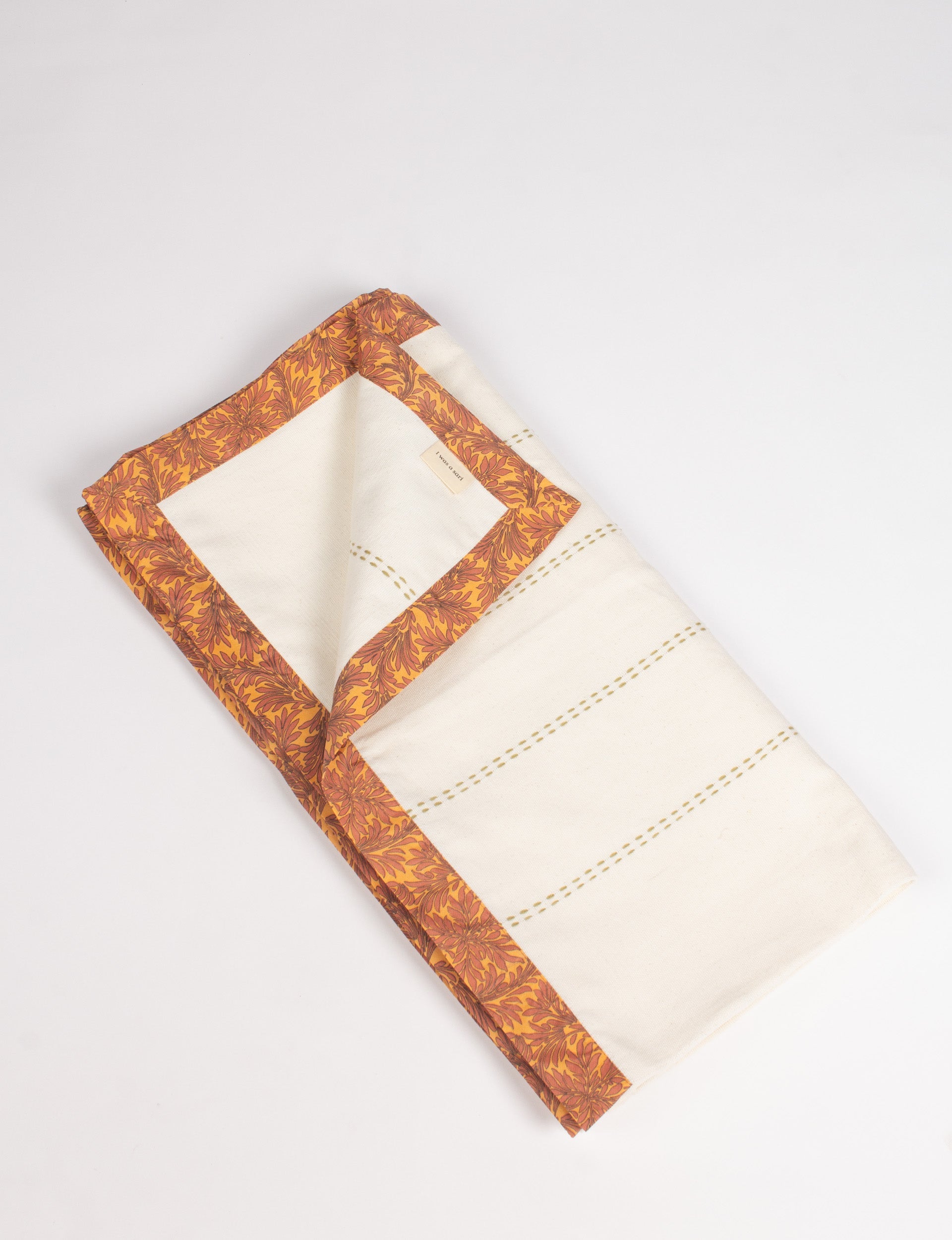 Soft Cotton Sofa Throw Blanket with Elegant Sari Edging - Cozy Home Decor for Living Room, Bed & Couch - Perfect for Relaxing, Gifting & Winter Warmth