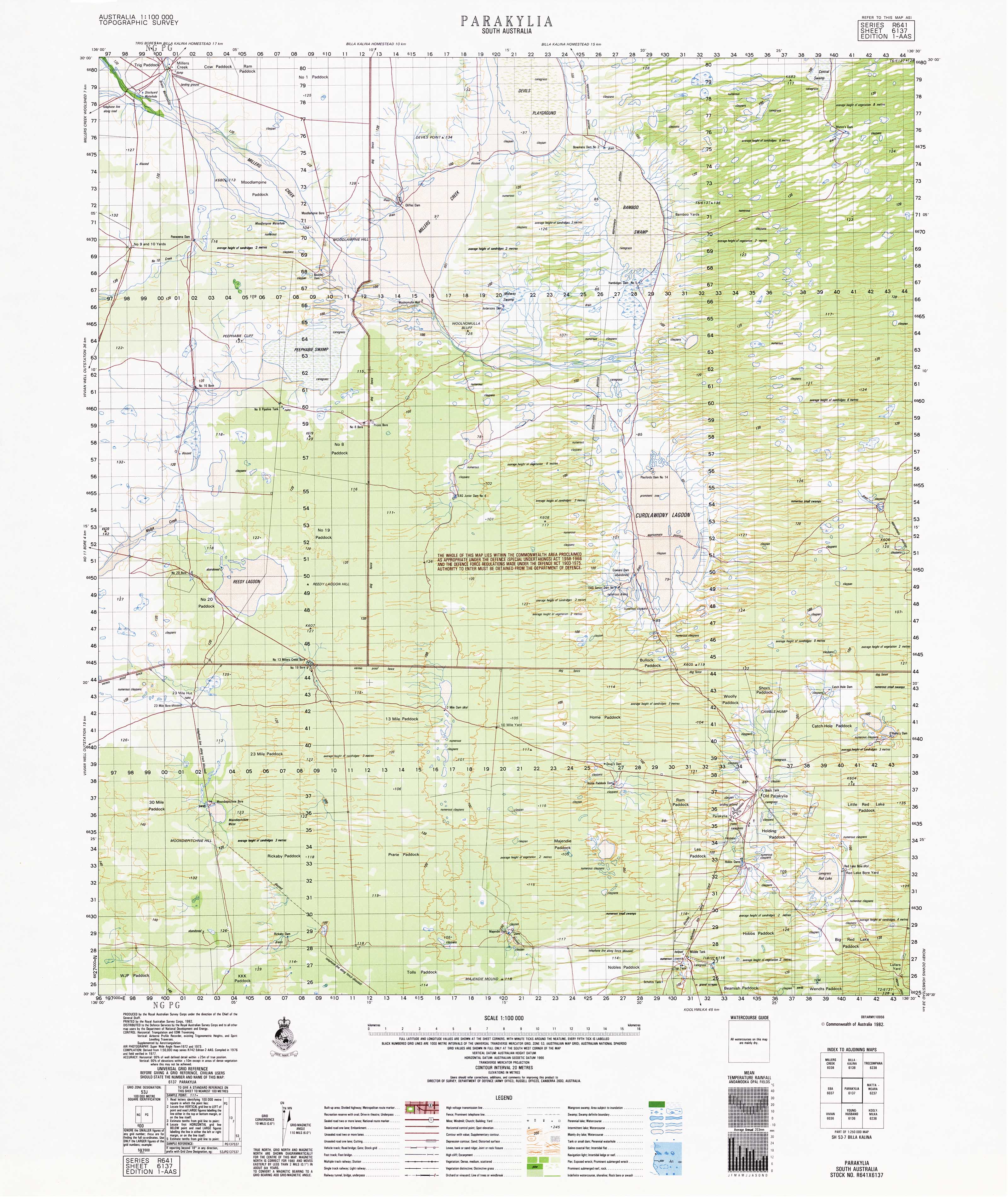 6137 Parakylia 1:100,000 Scale Topographic Map - Hiking, Camping & Outdoor Adventure Navigation