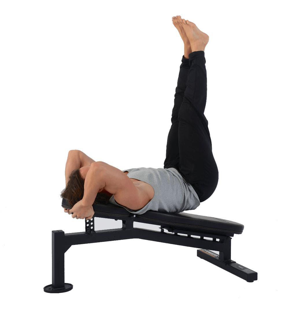 Powertec Streamline Utility Bench - Heavy Duty Adjustable Weight Bench for Home Gym Workouts - Perfect for Strength Training, Weightlifting & Fitness Exercises