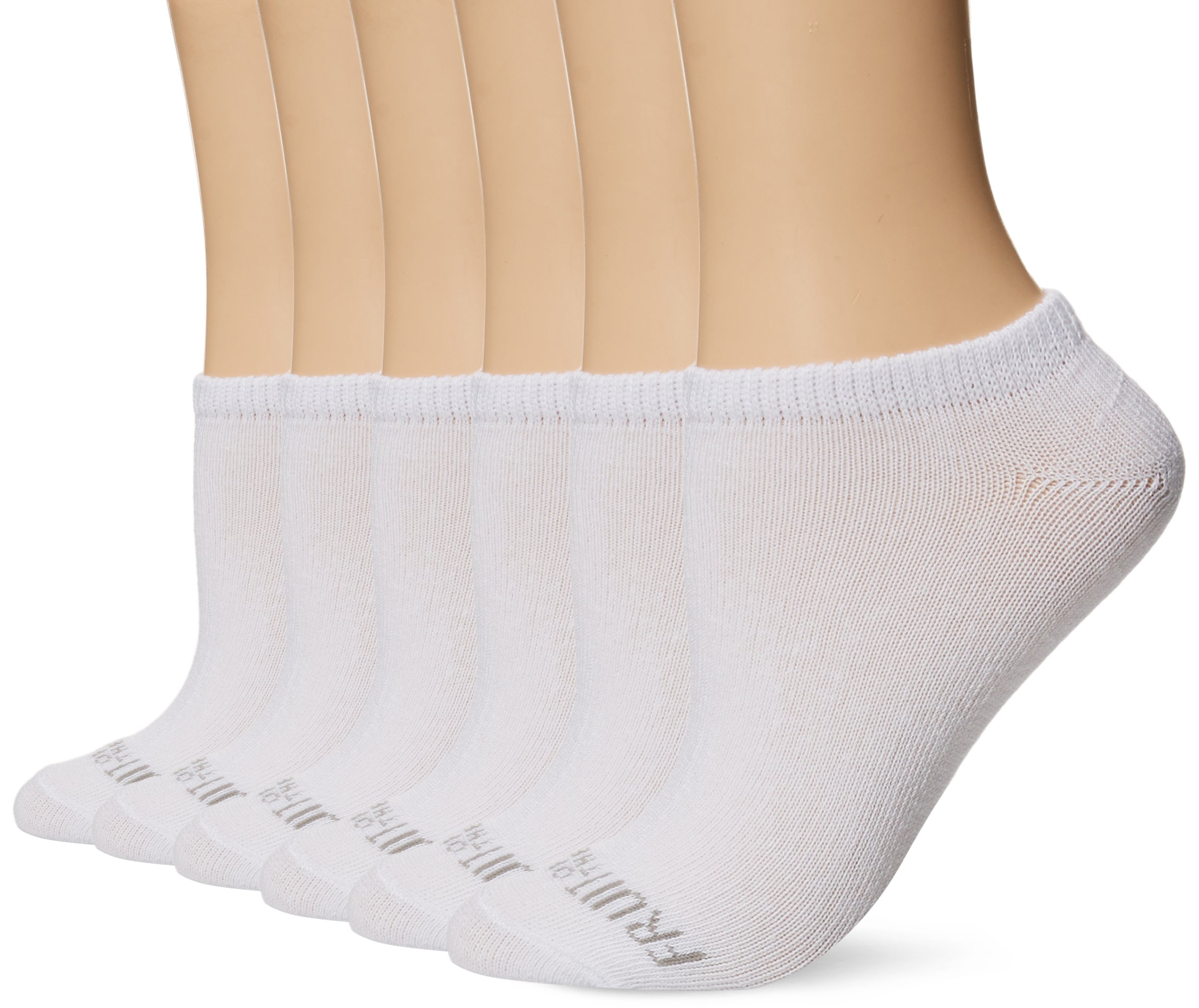 Fruit of the Loom Women's 6-Pair No Show Socks - Breathable Low Cut Invisible Socks for Sneakers, Loafers & Flats | Comfortable Everyday Wear for Work, Gym & Casual Outfits
