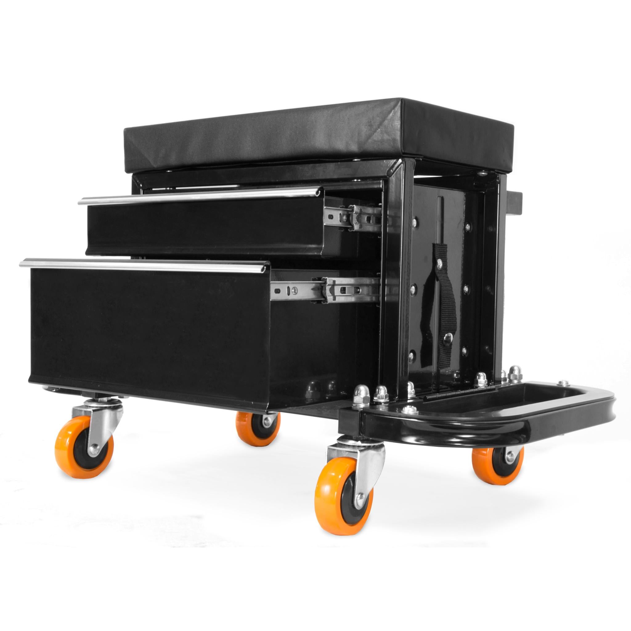 WEN GG1400 400 lb Capacity Rolling Tool Chest with Storage Pouch - Heavy Duty Garage Glider Seat for Mechanics & DIY Projects | Perfect for Workshop, Auto Repair & Home Garage Organization