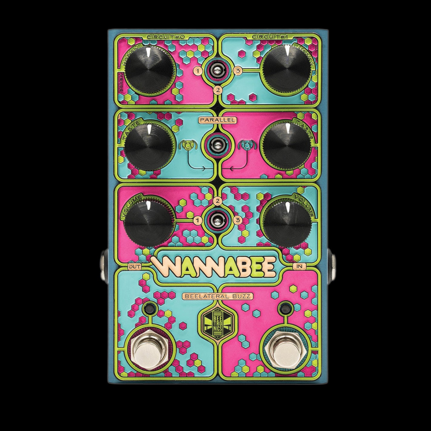 Beetronics Wannabee Beelateral Buzz Fuzz Pedal - Vintage-Inspired Guitar Effects Pedal for Unique Tones | Perfect for Rock, Blues & Experimental Music Performances