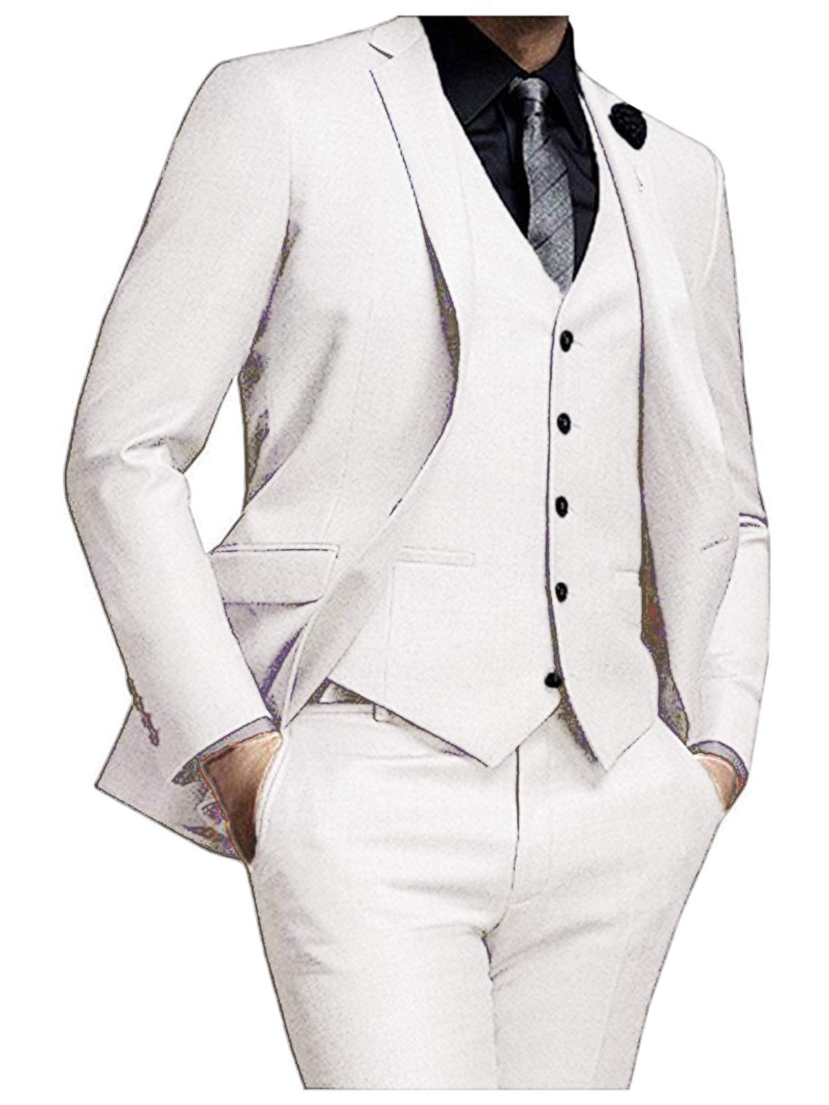 JY Mens 3-Piece Suits for Groom, Wedding, Party & Formal Events | Stylish Tuxedos for Men | Perfect for Weddings, Proms, and Business Occasions