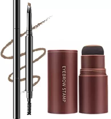 2 in 1 Hairline Stamp & Eyebrow Pencil Makeup Kit - Natural Hair Growth & Brow Filling for Daily Beauty Routine - Perfect for Busy Mornings, Travel & Touch-ups