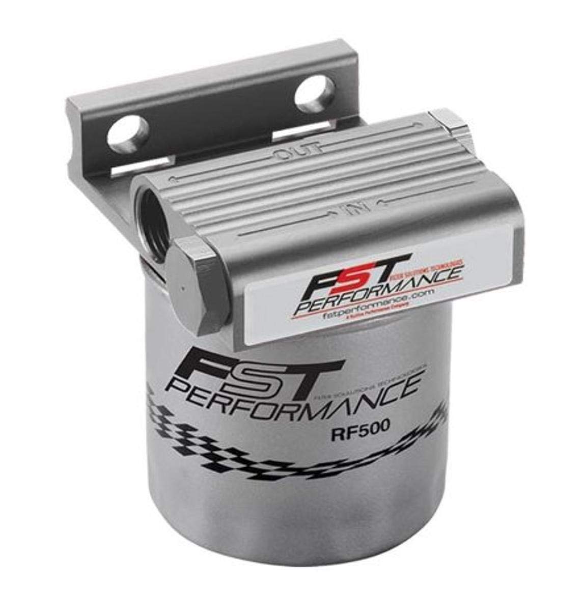 RPM350 FloMax 350 Clear Anodized -6/-8 AN Port Fuel Filter Water Separator System for Diesel & Gas Engines - Marine, Automotive, Industrial Use