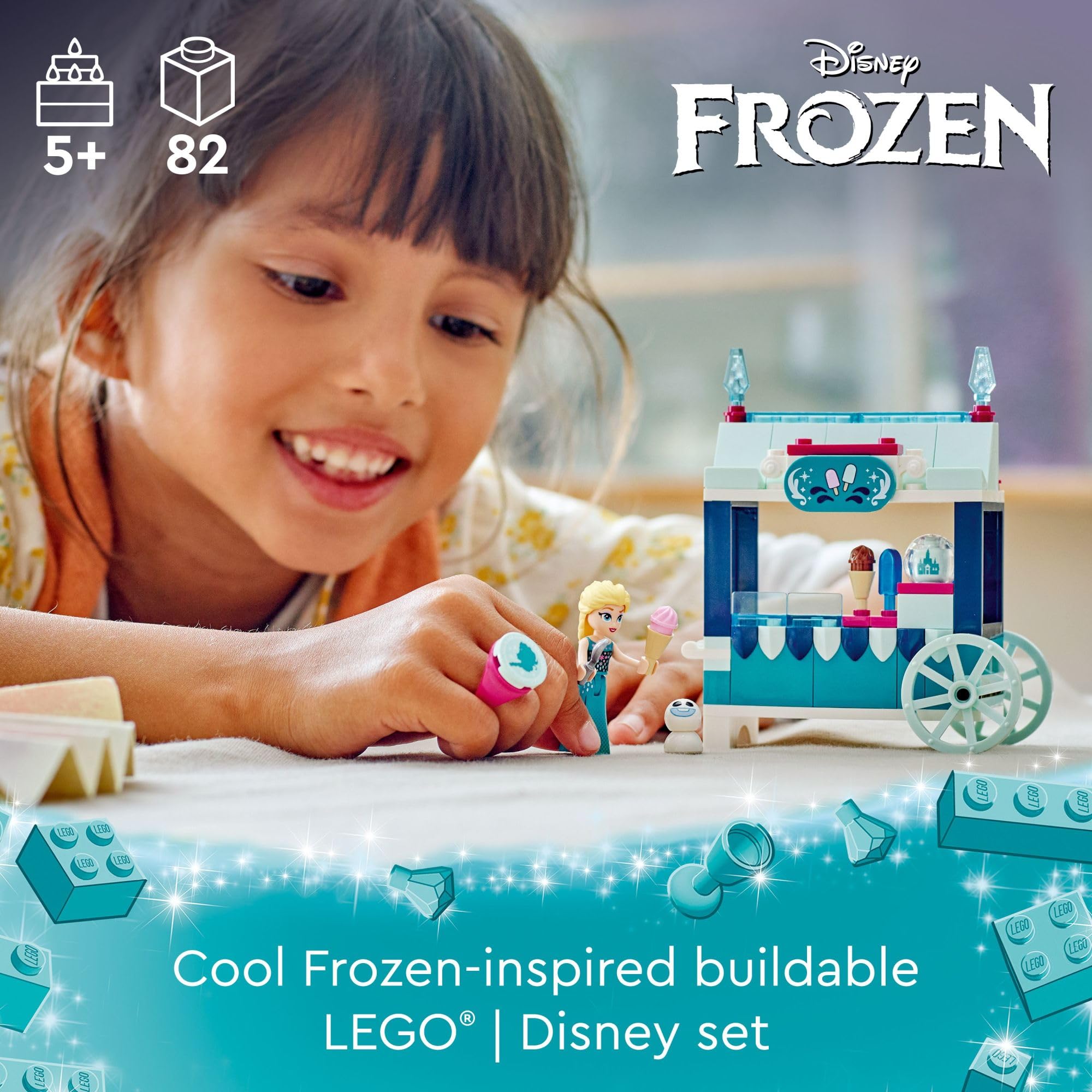 LEGO Disney Frozen Elsa’s Frozen Treats Building Set with Elsa Mini-Doll & Snowgie Figure - Creative Gift for Kids Who Love Disney Princess Toys (43234) - Perfect for Birthday Gifts, Playtime & Frozen-Themed Collections