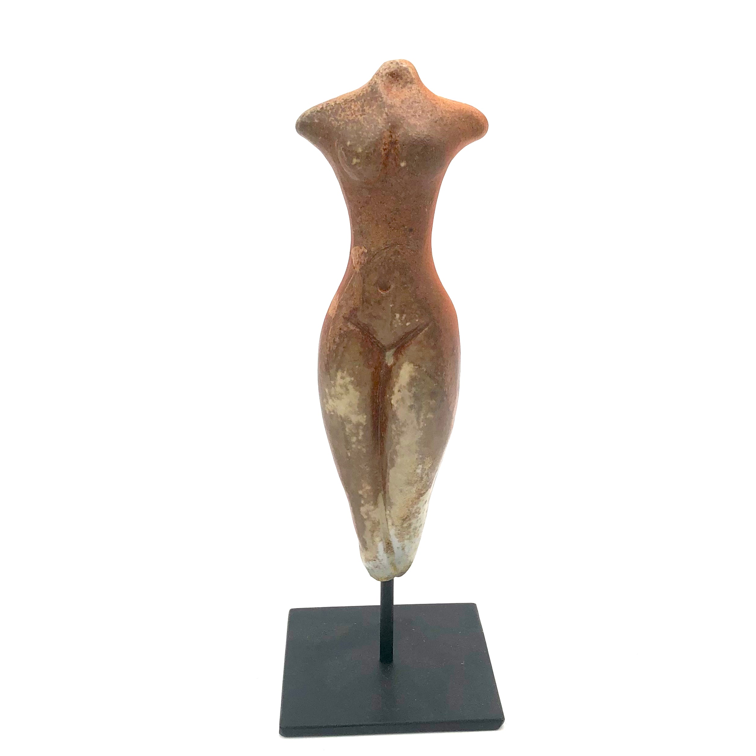 Cathy Broski Wood Fired Ceramic Female Figure Sculpture on Base - 9 Inch Handcrafted Art Piece for Home Decor, Office Display & Gift Giving