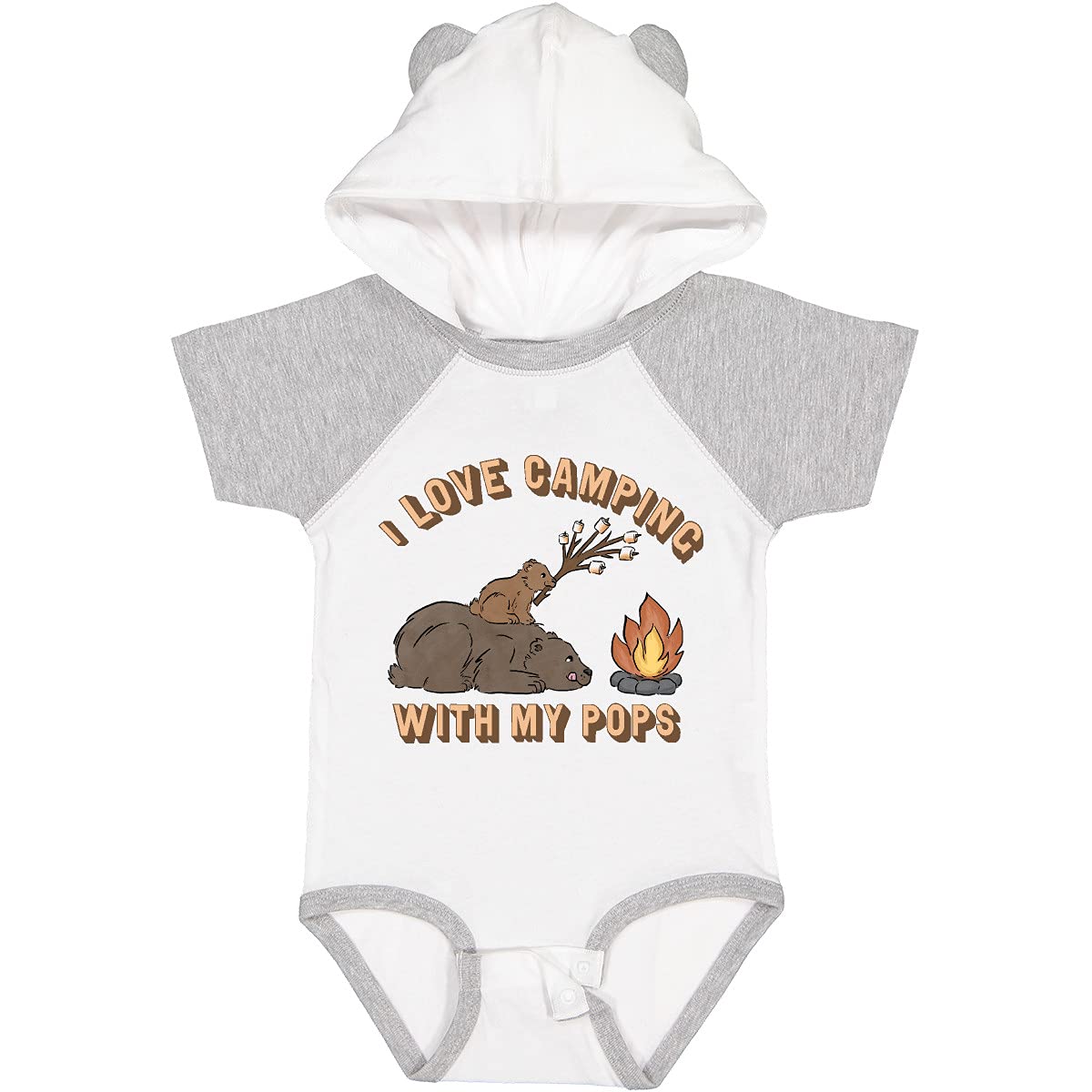 I Love Camping with My Pops Baby Bodysuit - Cute Father & Son Matching Outfit for Family Adventures, Camping Trips & Outdoor Activities