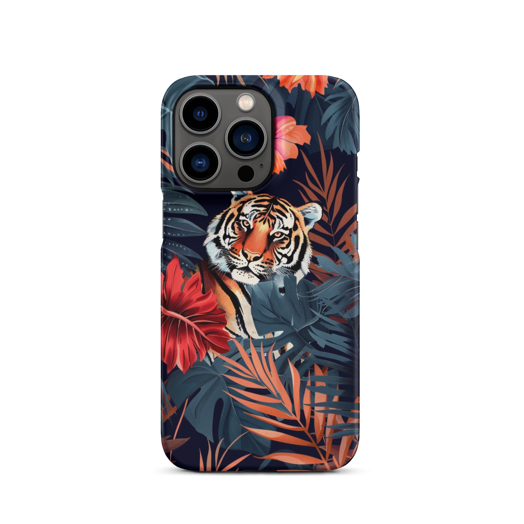 Jungle Tiger Print iPhone Snap Case - Durable Protective Cover for iPhone [Model] - Perfect for Outdoor Adventures & Daily Use