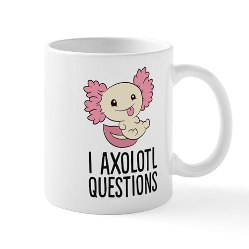 White - Funny Axolotl Lover I Axolotl Questions Mugs