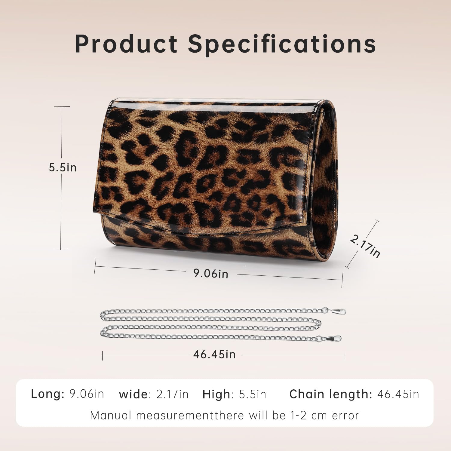 WALLYN'S Women's Patent Leather Wallet - Fashion Clutch Purse & Evening Handbag - Solid Color Crossbody Bag for Parties, Dinner Dates & Special Occasions