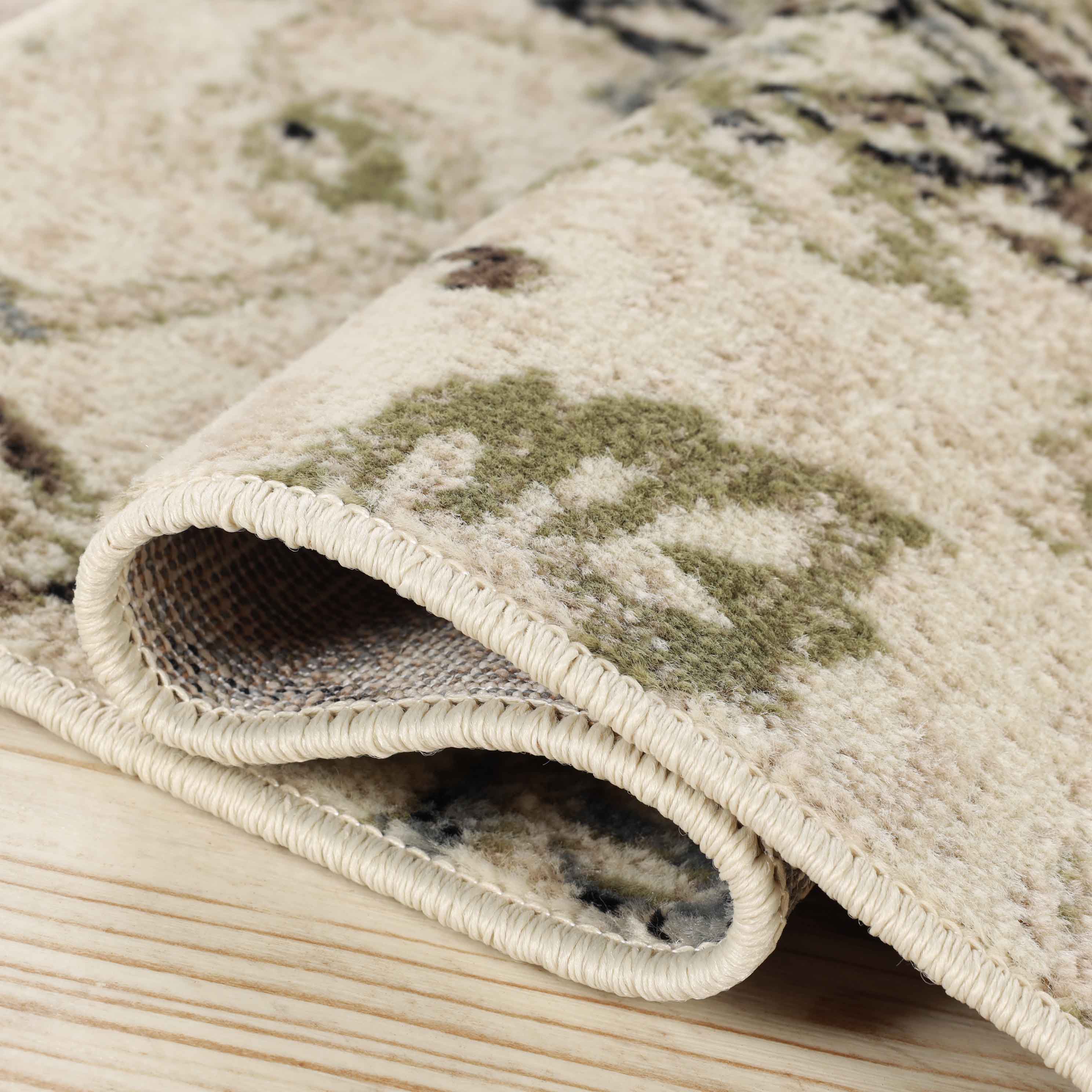 Jacobean Floral Modern Farmhouse Indoor Area Rugs & Runner Rugs - Soft Non-Slip Living Room Bedroom Decor for Cozy Home