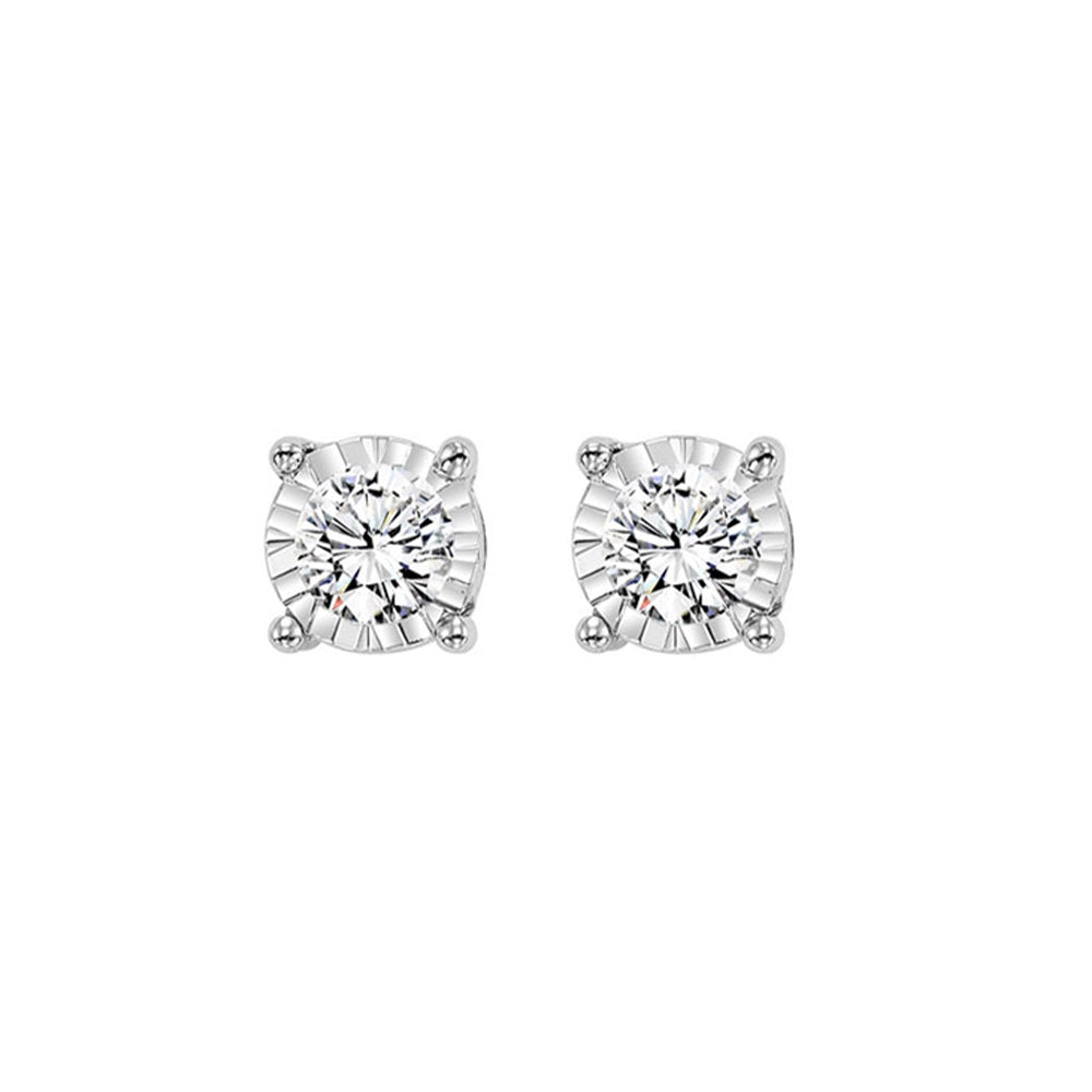 14K White Gold Diamond Earrings (3/4 CTW) - Elegant Stud Earrings for Women, Perfect for Weddings, Parties & Everyday Wear