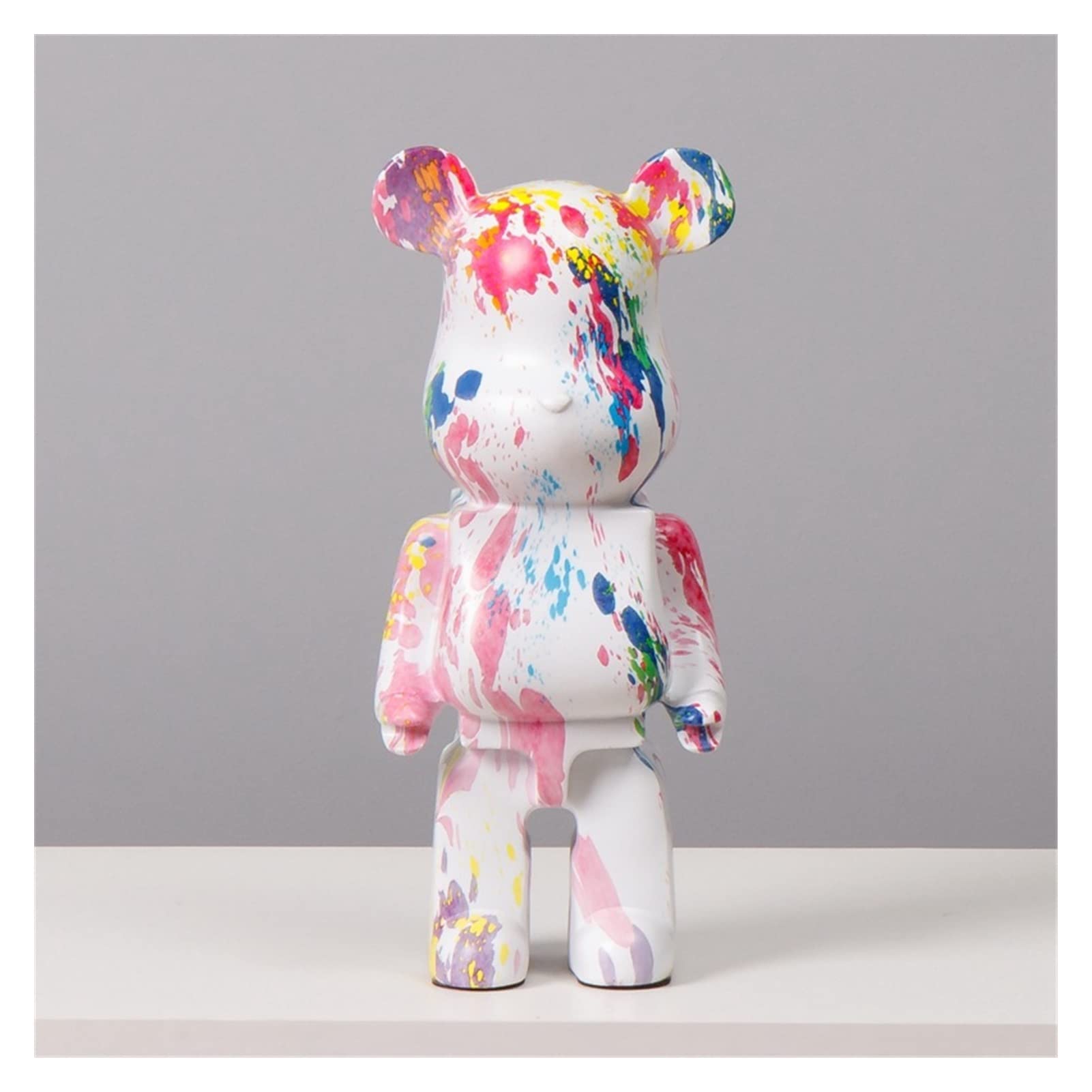Hand-Painted Resin Bear Sculpture - 28CM DIY Home Decor Statue, PVC Model for Painting, Unique Gift for Collectors & Animal Lovers - Perfect for Living Room Display, Birthday Presents & Craft Projects (Style 4)