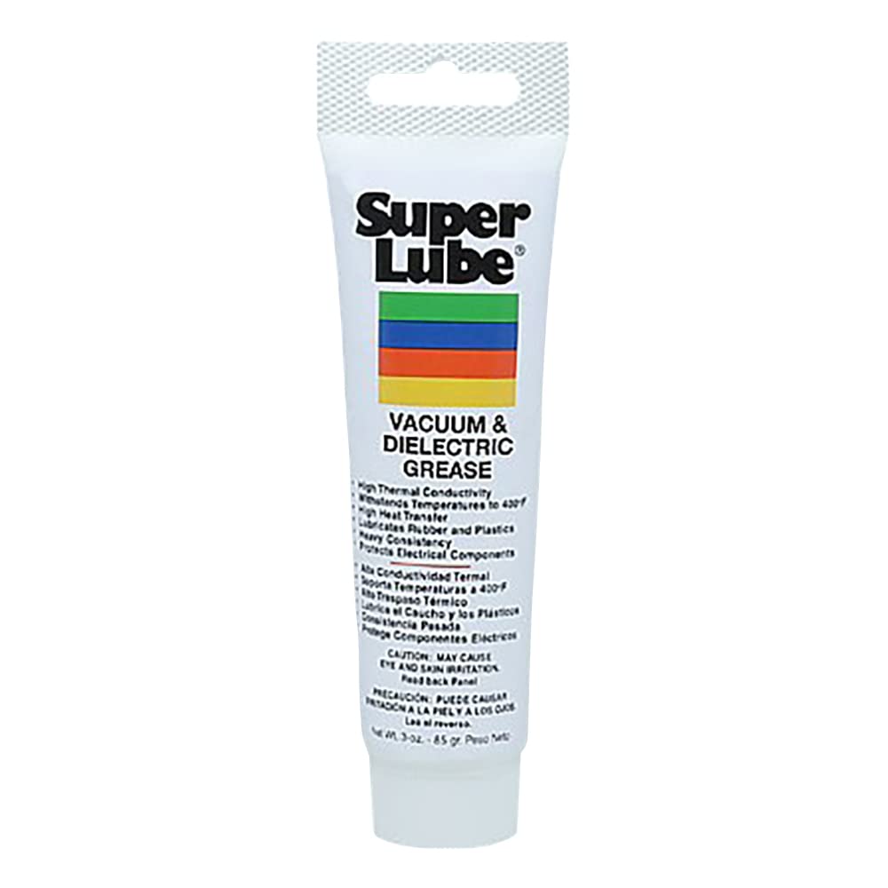 Super Lube 91003 Silicone High-Dielectric Vacuum Grease - 3 oz Tube | Electrical Insulation, O-Ring Lubricant & Sealant for Automotive, Marine & HVAC Applications