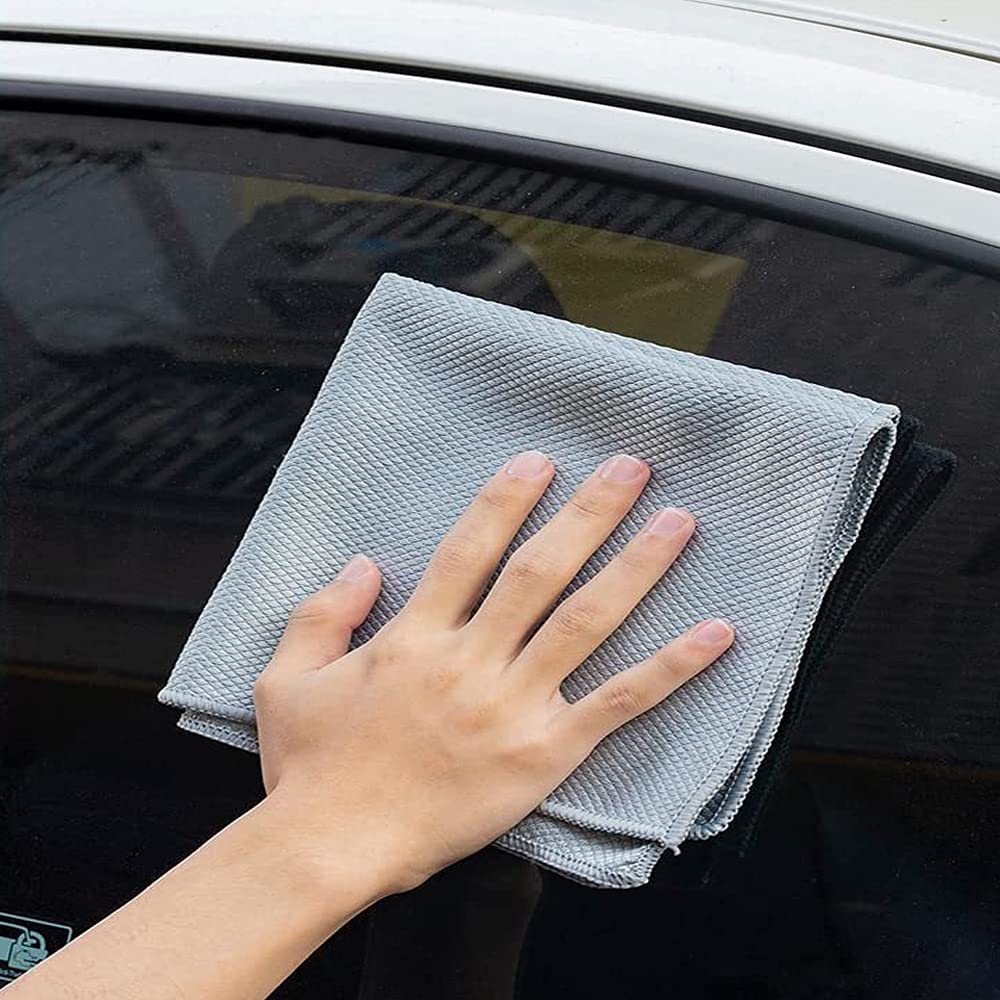 Premium 8-Pack Waffle Weave Microfiber Cleaning Cloths - Ultra Absorbent Kitchen Dish Towels (12