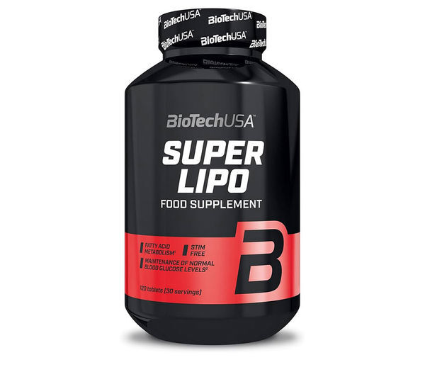 BioTechUSA Super Lipo Fat Burner Supplement - 120 Tablets for Weight Loss & Energy Boost | Supports Metabolism & Fitness Goals