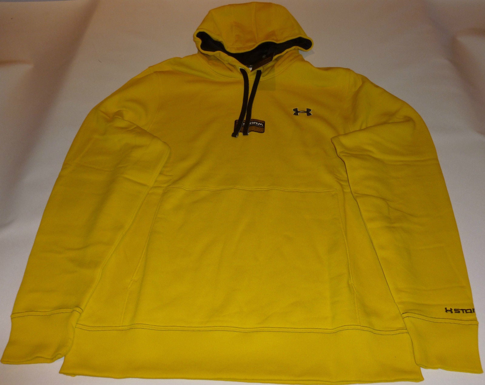 UNDER ARMOUR Men's Storm Transit Rugby Hoodie - Yellow/Black - Large - Gym, Leisure & Outdoor Activities