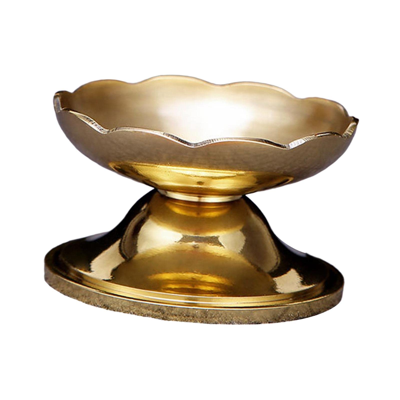Baoblaze Premium Ghee Lamp Butter Lamp Holder - Golden Brass Tibetan Oil Candle Cup for Buddhist Altar, Meditation & Yoga Decor - Handcrafted Spiritual Lighting for Home Temple, Puja Ceremony & Relaxation