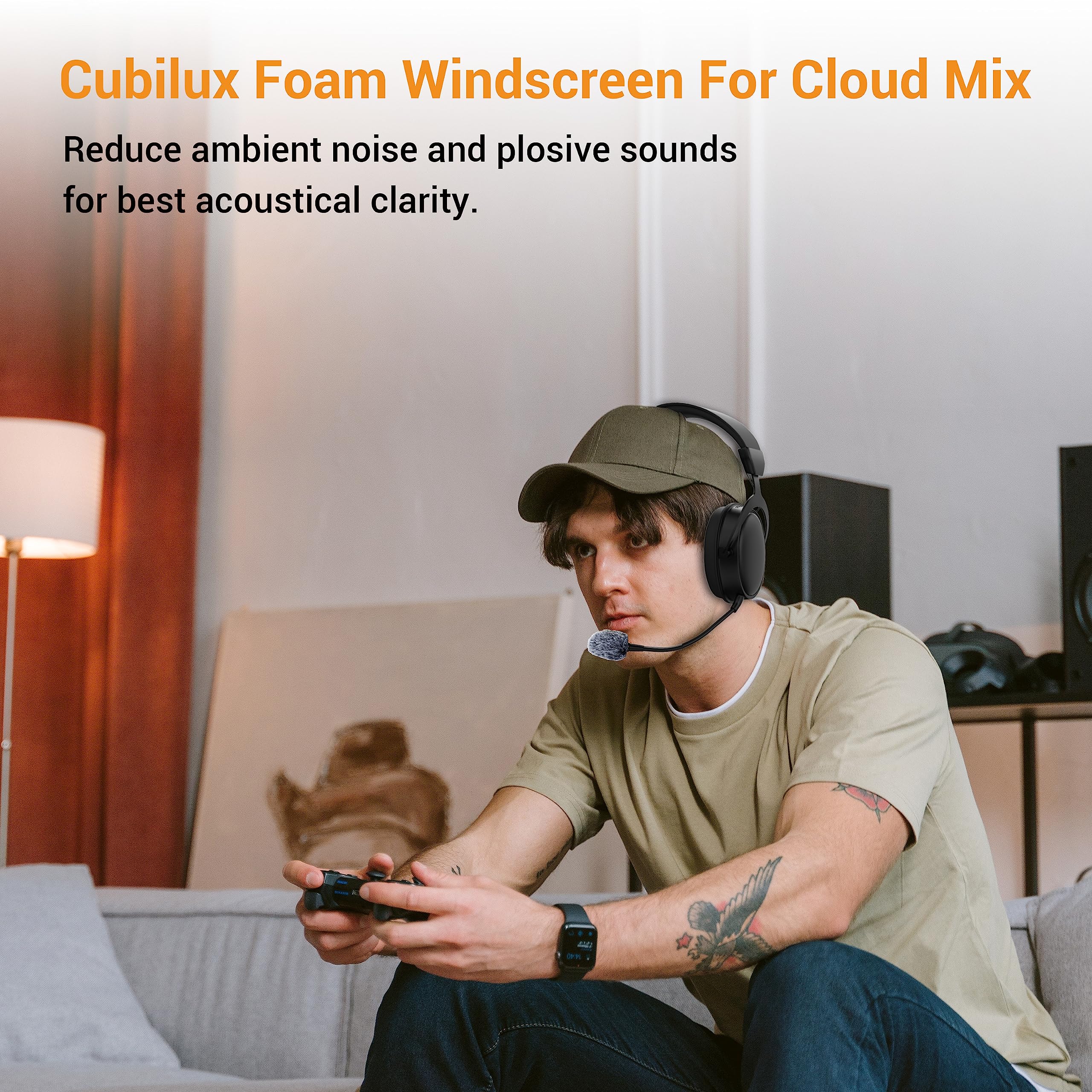 Cubilux Furry Windscreen for Gaming Headset - 5 Pack Noise Reduction Windshield & Dead Cat Mic Cover for Streamers, Podcasters, Gamers - Perfect for Outdoor Recording & Live Streaming