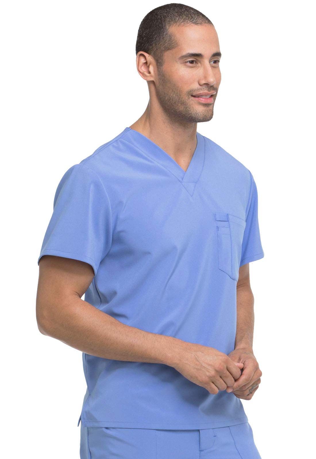Dickies EDS Essentials Men's Scrubs Top - Tuckable V-Neck Work Shirt DK635 - Comfortable Medical Uniform for Nurses, Doctors & Healthcare Professionals