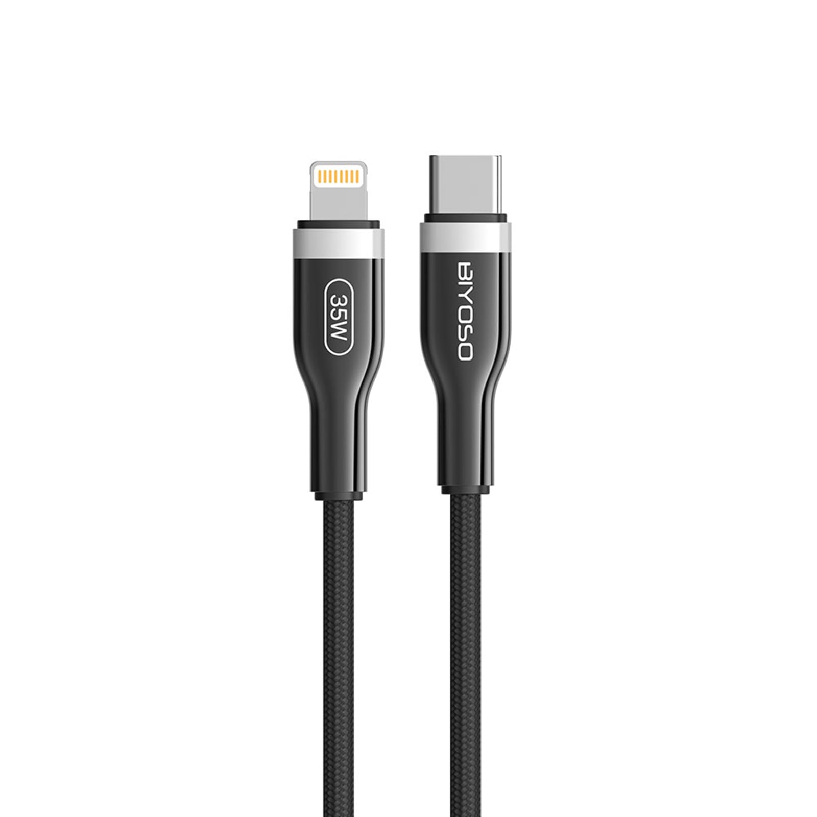 35W USB C to Lightning Fast Charging Cable 1.2M - Zinc Alloy Braided Durable Cord for iPhone 14/13/12/11, iPad, MacBook - High-Speed Data Sync & Fast Charging - Perfect for Home, Office & Travel Use