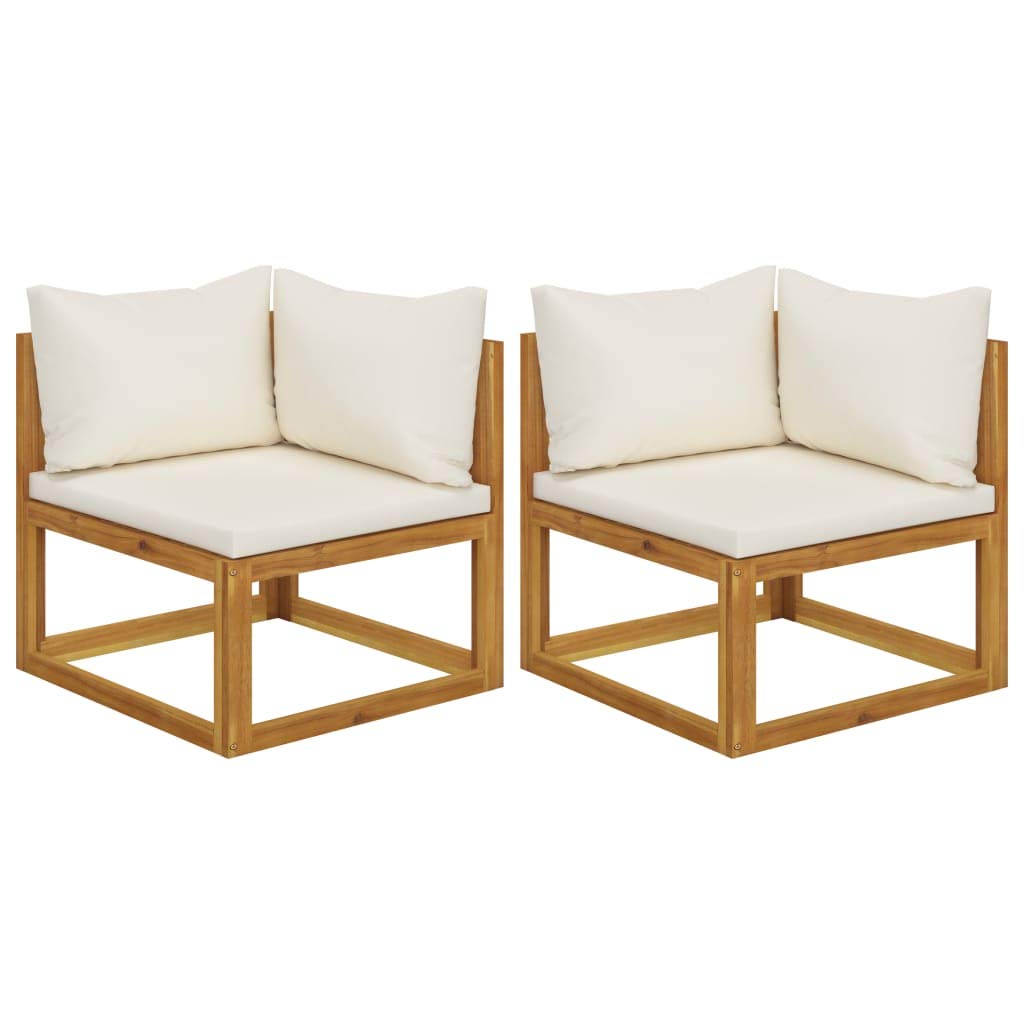Modern 2-Piece Sectional Sofa Set for Small Spaces - Cream White Corner Couch for Living Room, Apartment, Dorm | Perfect for Compact Homes, Studio Apartments & Cozy Indoor Spaces