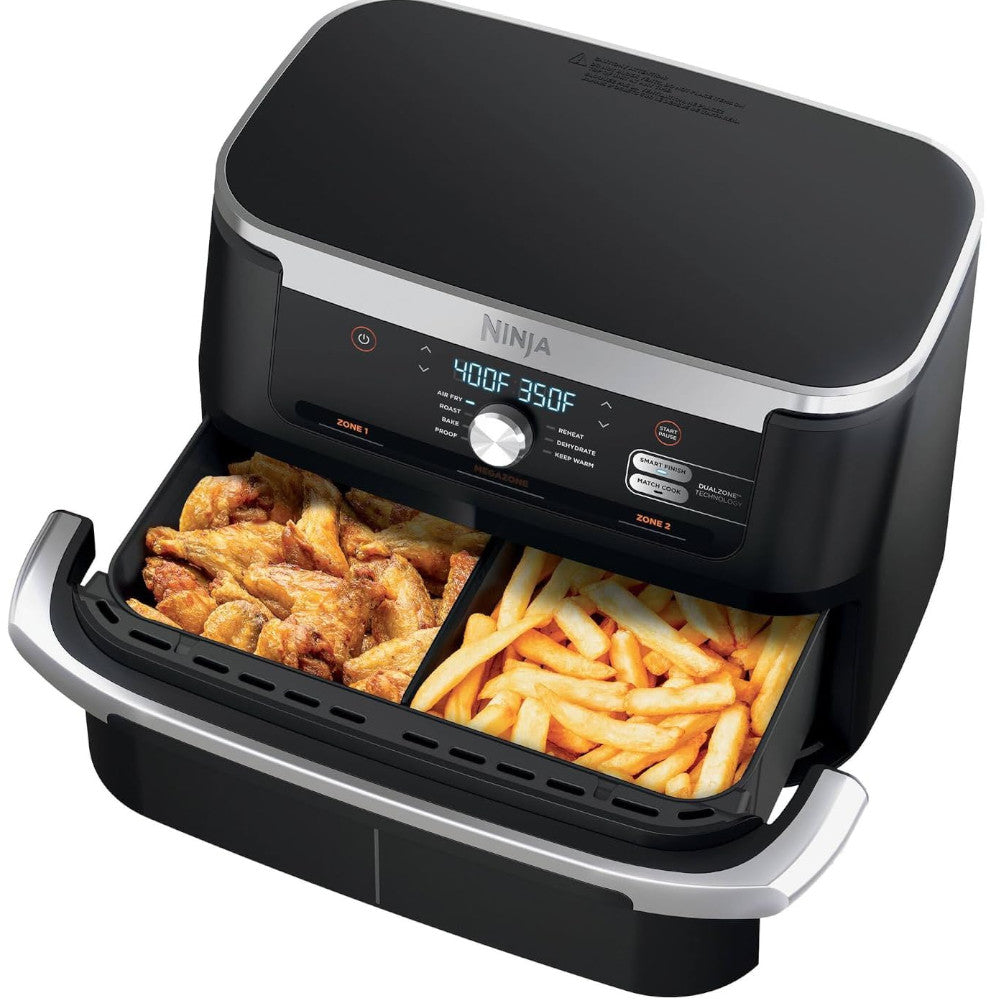 NINJA AD600CO Foodi 7-in-1 DualZone FlexBasket Air Fryer - Certified Refurbished with Home Essentials Warranty | Perfect for Healthy Cooking, Meal Prep & Family Dinners