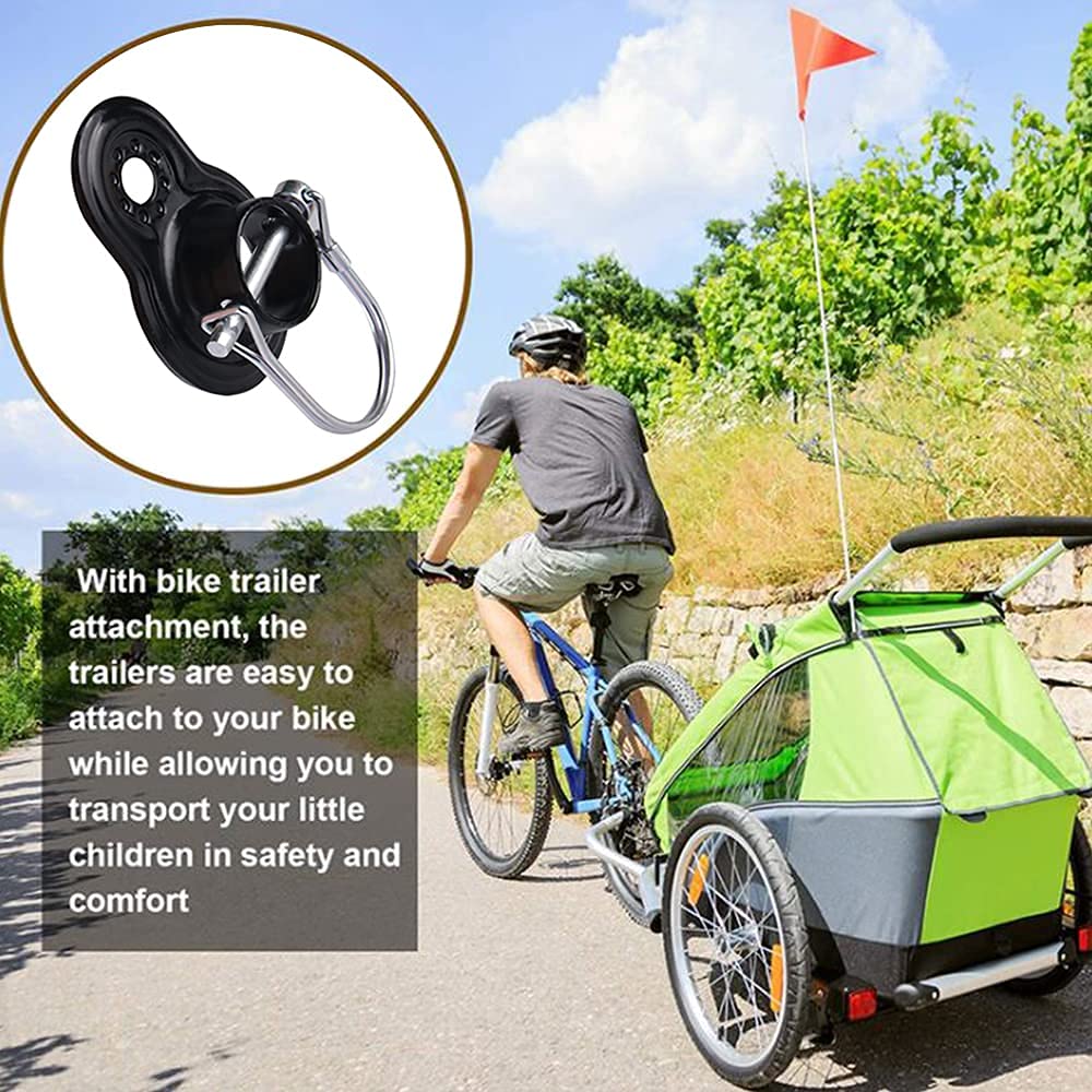 2 Pack Bike Trailer Coupler Hitch - Universal Fit for Instep & Schwinn Bike Trailers - Flat & Angled Adapter for All Bicycle Sizes & Models - Replacement Parts for Instep Bike Trailers - Perfect for Family Cycling, Grocery Hauling & Outdoor Adventures