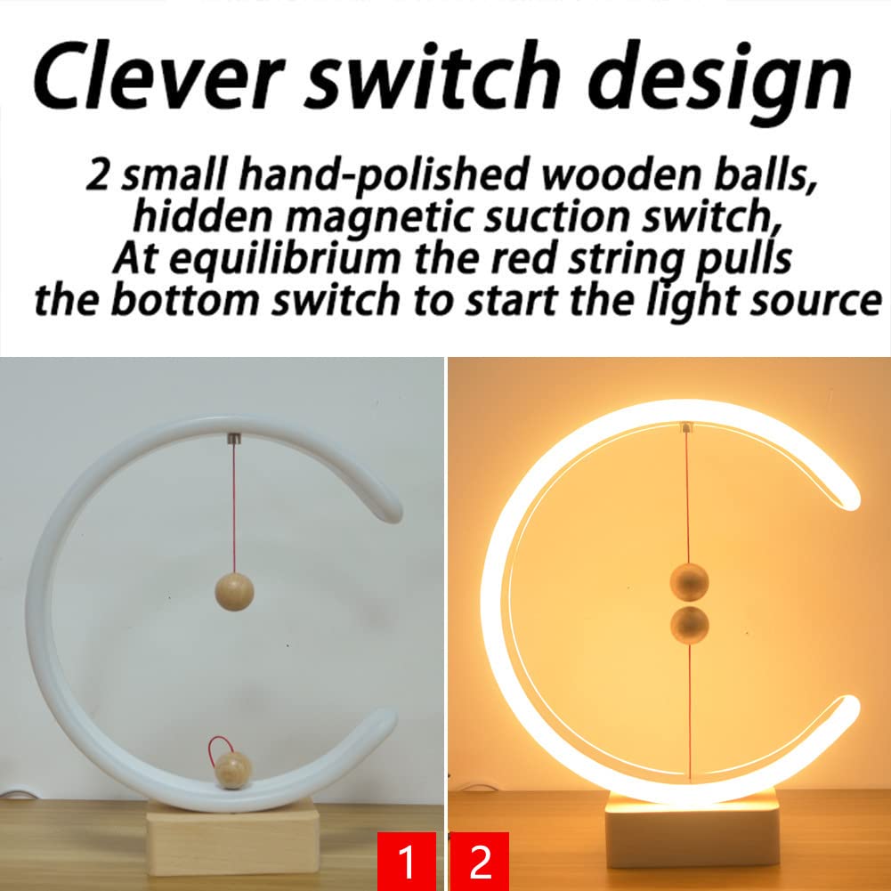 Smart Magnetic Suspension LED Table Lamp - USB Powered Eye-Care Desk Light with Warm Lighting for Office, Home & Bedside - Perfect for Reading, Working & Relaxing