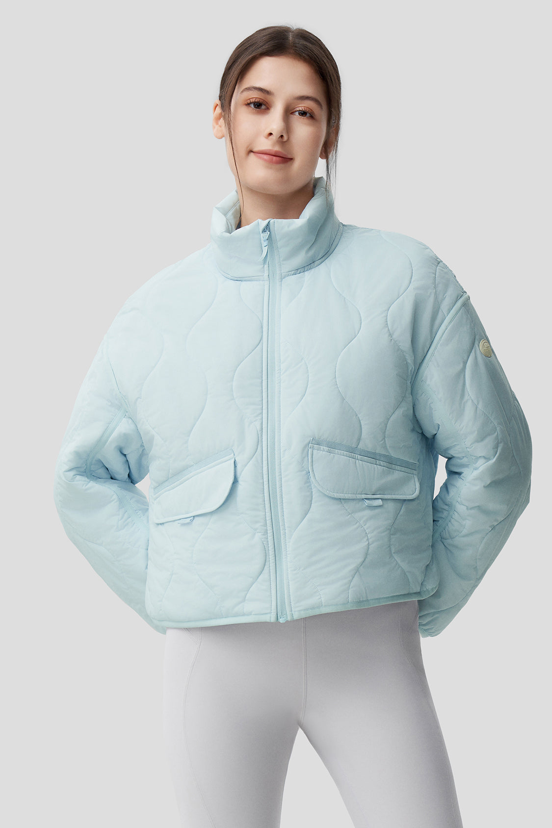 Lightweight Quilted Jacket for Women with Stand Collar - Stylish Outerwear for Fall & Winter, Perfect for Casual Outings, Travel and Outdoor Activities