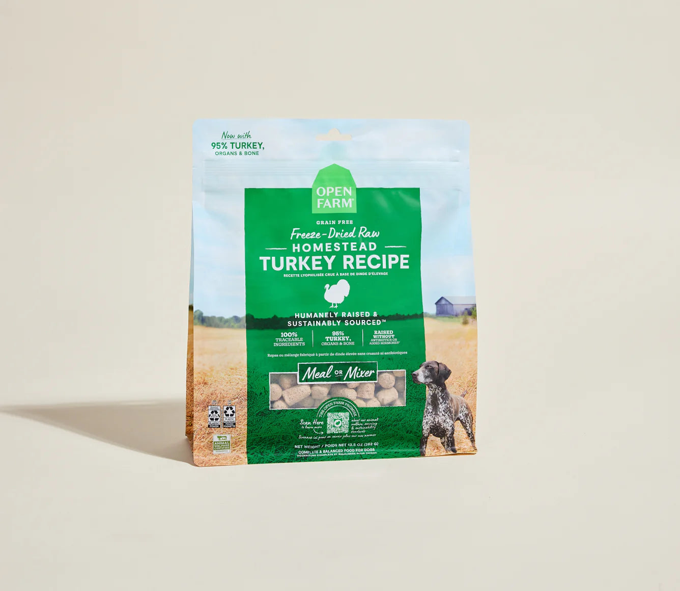 Open Farm Freeze Dried Dog Food - Turkey Recipe with Superfoods | Grain-Free, Human-Grade Ingredients | Perfect for Small & Large Breeds | Ideal for Training, Travel & Everyday Meals
