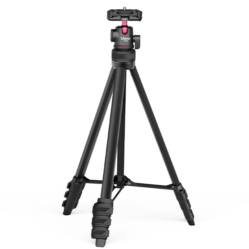 Ulanzi TT51 Aluminum Alloy Lightweight Portable Tripod Stand with 360° Ball Head - Perfect for Travel, Vlogging, Photography & Outdoor Adventures (Model T089GBB1)