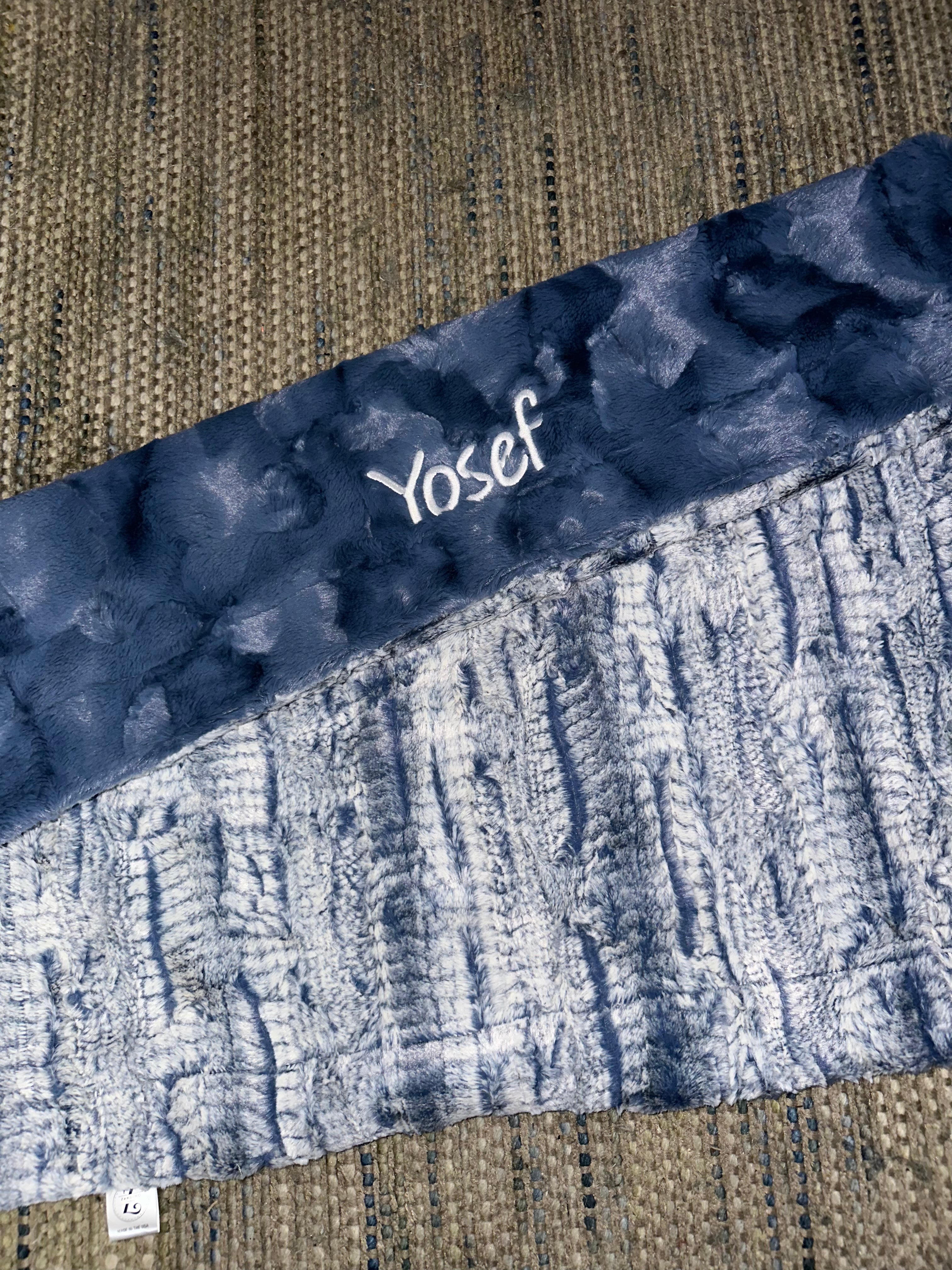 Zandino Mason Jeans Minky Blanket - Ultra Soft Plush Fleece Throw for Adults & Kids - Cozy Couch, Bed, Nursery Blanket - Perfect for Lounging, Gifts & Home Decor