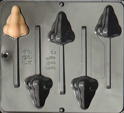 Premium Silicone Candy Molds for Chocolate Lollipops - DIY Nose-Shaped Treats (3372) - Perfect for Birthday Parties, Halloween, and Holiday Gift Making