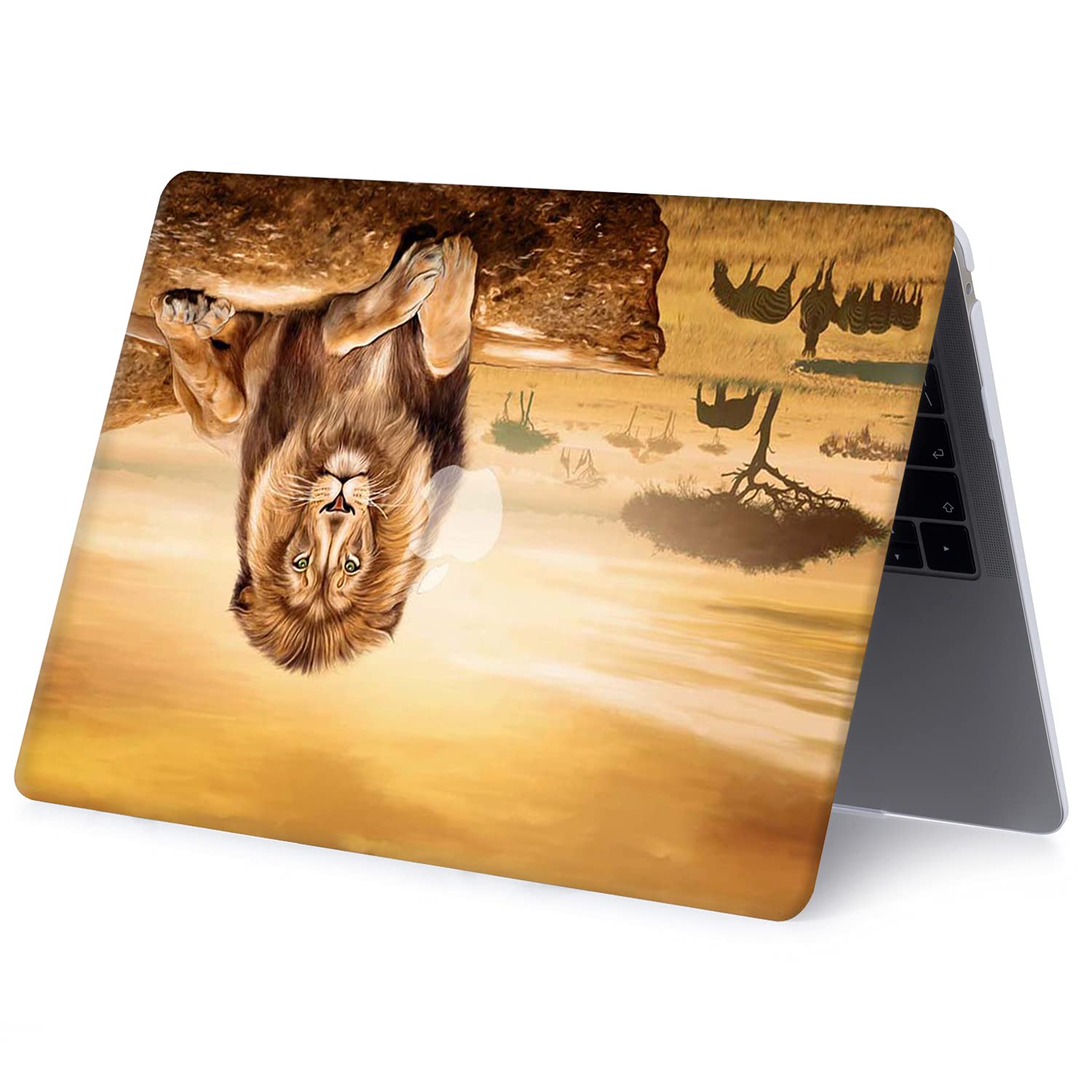Durable Hard Shell Case for MacBook Pro 16 Inch (A2141, 2019-2020 Models) - Protective Cover with Keyboard Protector for Touch Bar & Touch ID - Lion Design - Perfect for Travel, Office & School Use