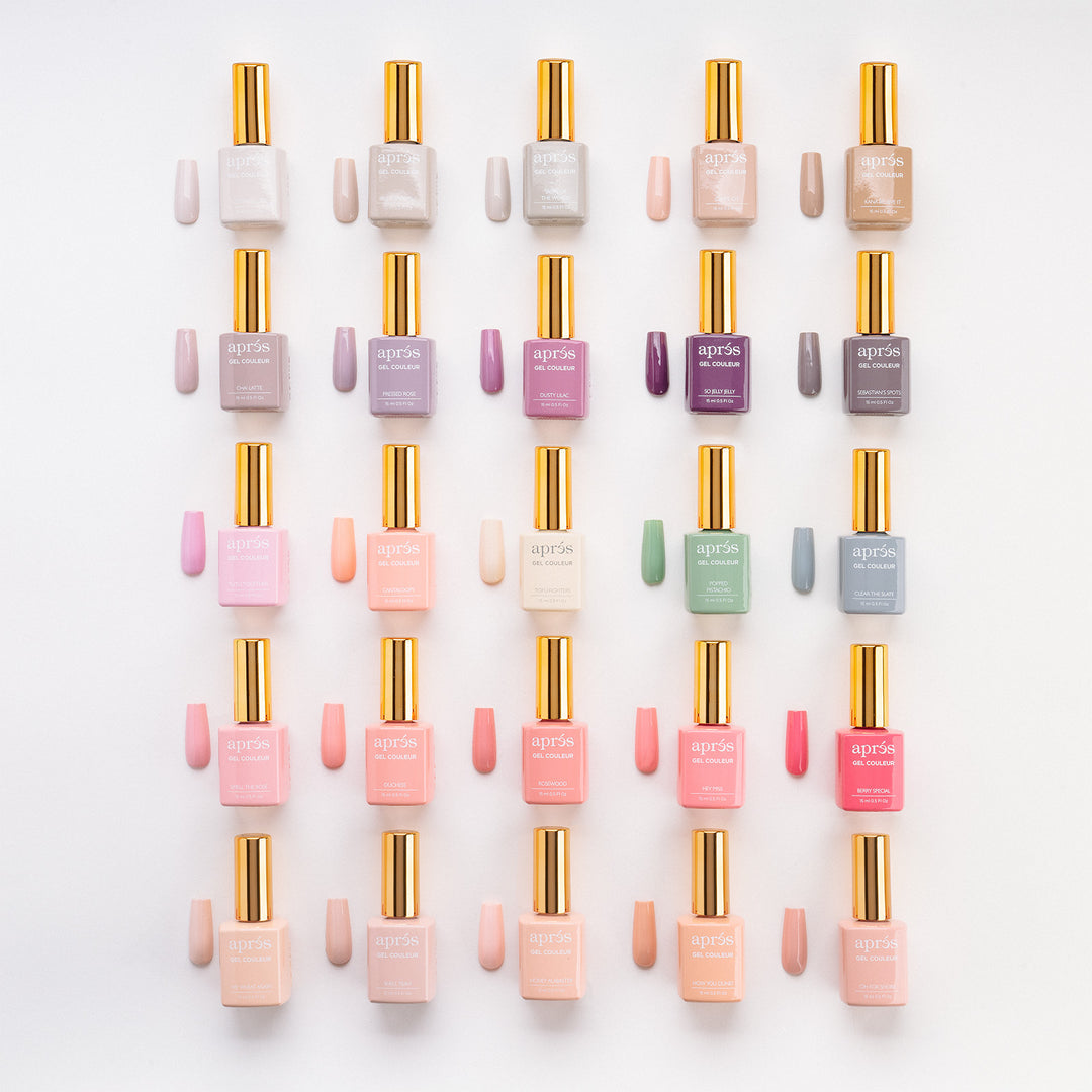 Apres 25 Gel Color Bundle - Professional Nail Polish Set for Salon & Home Manicure - Perfect for DIY Nails, Gel Extensions & Nail Art