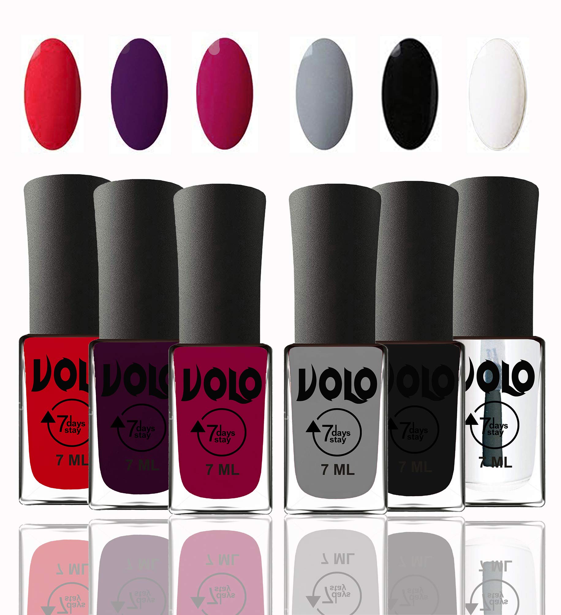 Volo 12-Piece Nail Polish Set for Women & Girls - Long Lasting, Multi-Color Nail Paints - Perfect for Parties, Salons & Everyday Wear