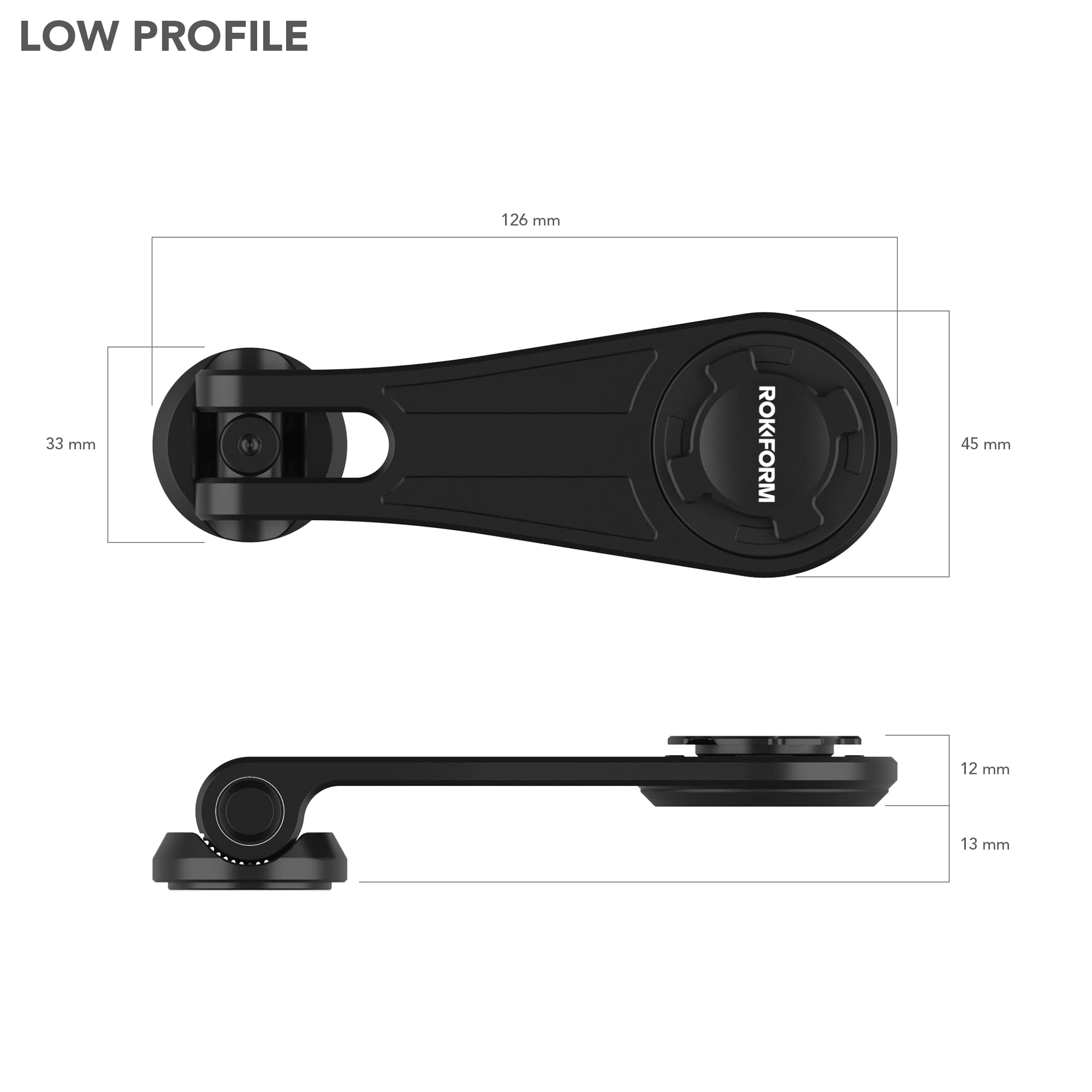 Rokform Crystal Clear Case for iPhone 12 Pro Max with Pro Series Bike Mount - Durable Protective Phone Cover & Secure Cycling Accessory for Outdoor Sports & Commuting