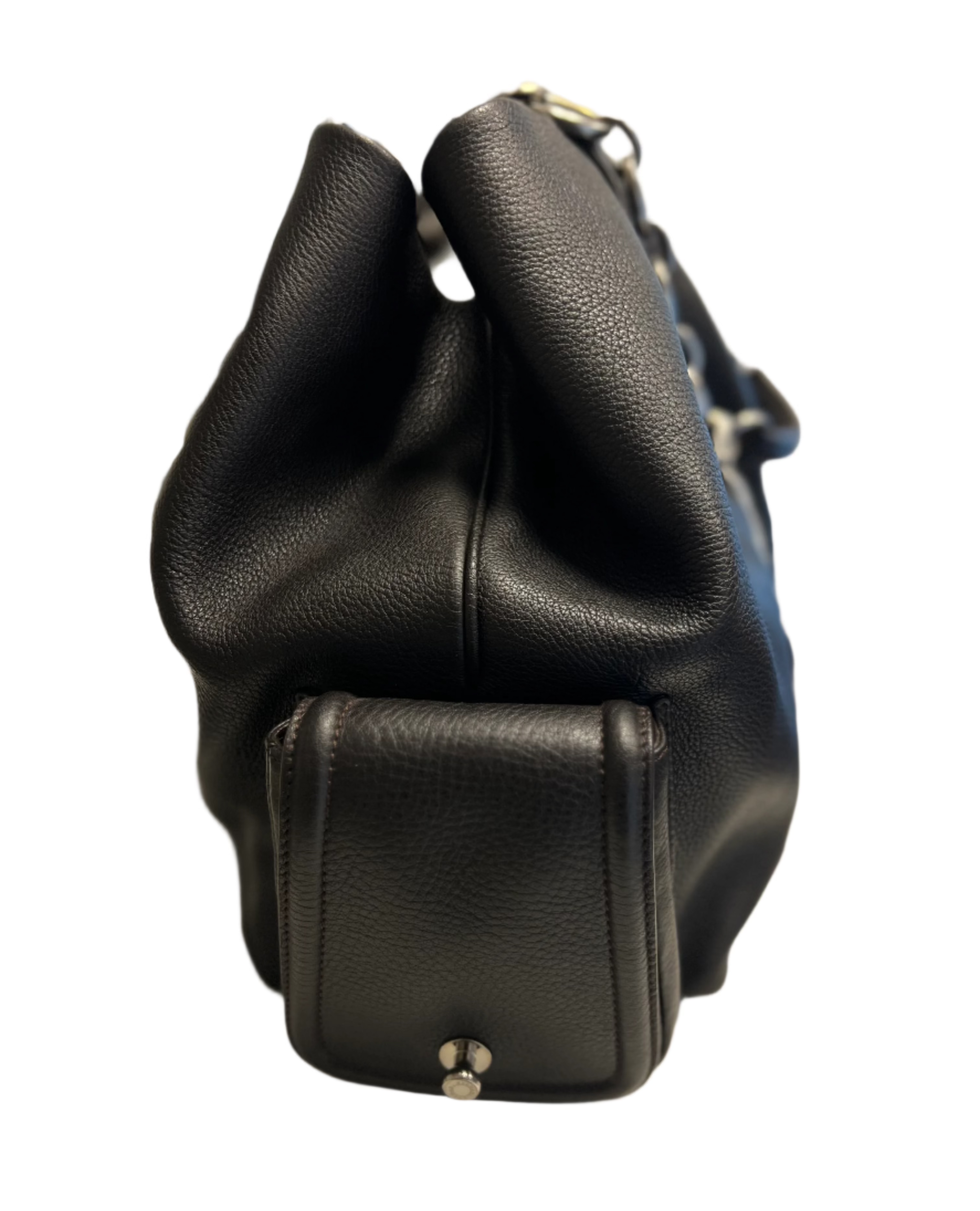 Bvlgari Chiara Collection Black Leather Handbag for Women - Luxury Designer Purse for Evening, Party & Special Occasions