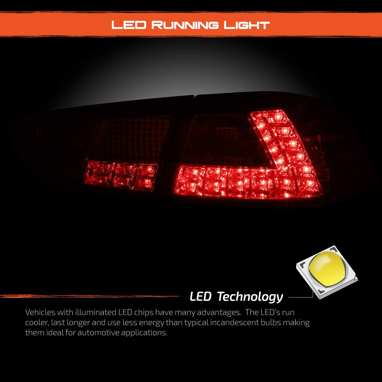AKKON Smoked LED Tail Lights for Mitsubishi Lancer Evolution Evo X CZ9A - 4pcs Rear Brake & Signal Lamps Set | Enhanced Visibility & Style for Night Driving & Car Shows