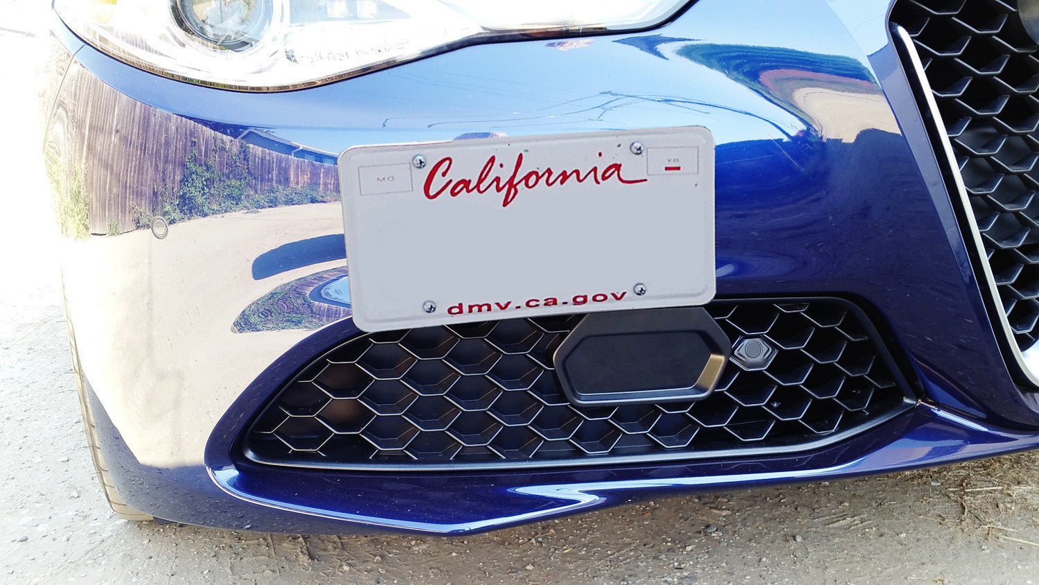 2017-2023 Alfa Romeo Giulia Front Bumper Tow Hook License Plate Mount Bracket - No Drill Installation for Custom Car Styling & Track Day Compliance