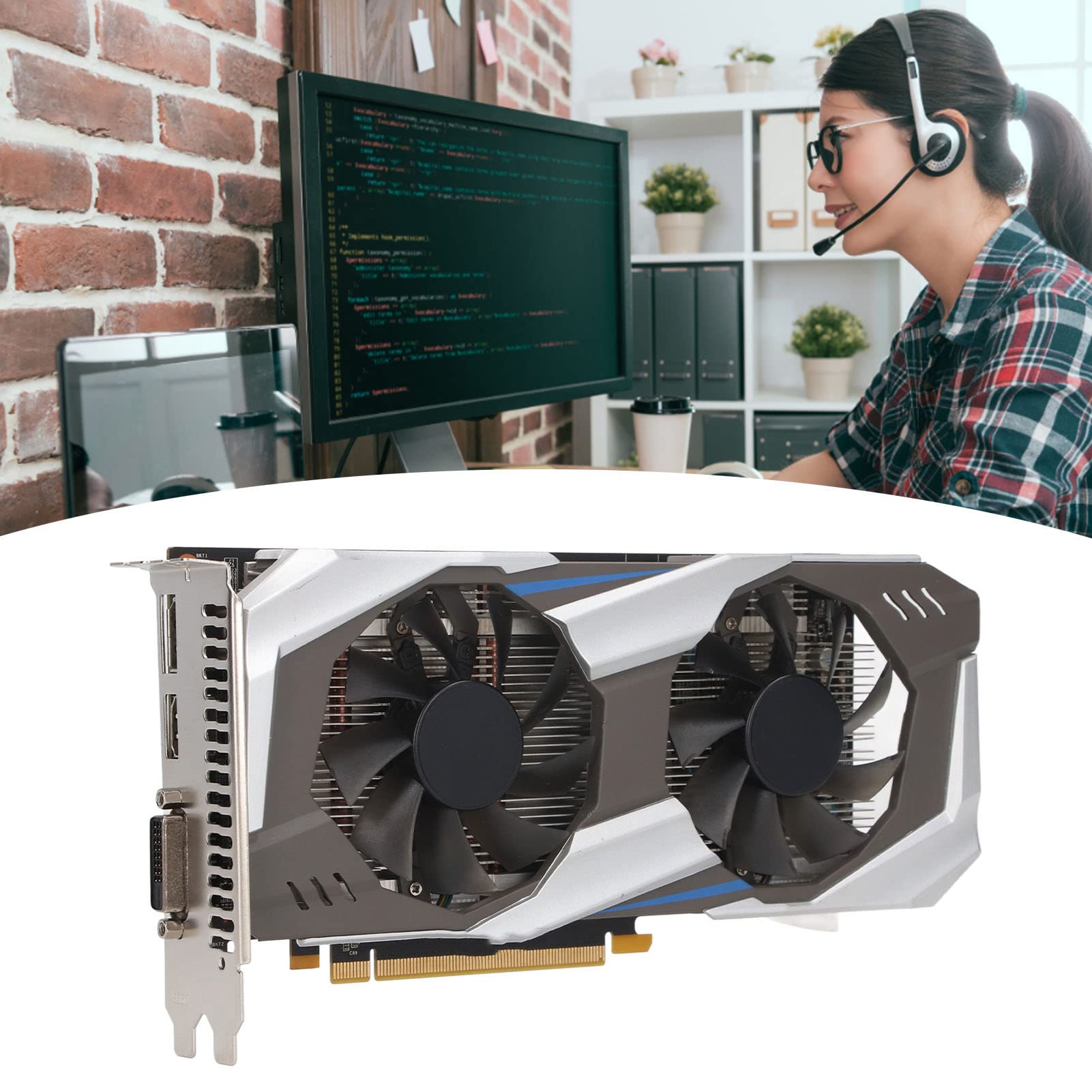 NVIDIA GTX 1060 3GB GDDR5 192-bit Gaming Graphics Card with Dual Fans - 582MHz Base Clock, 2002MHz Boost Clock, PCIe 3.0 x16 - High Performance Desktop GPU for PC Gaming, VR, Video Editing & Streaming (GTX1060 3GB)