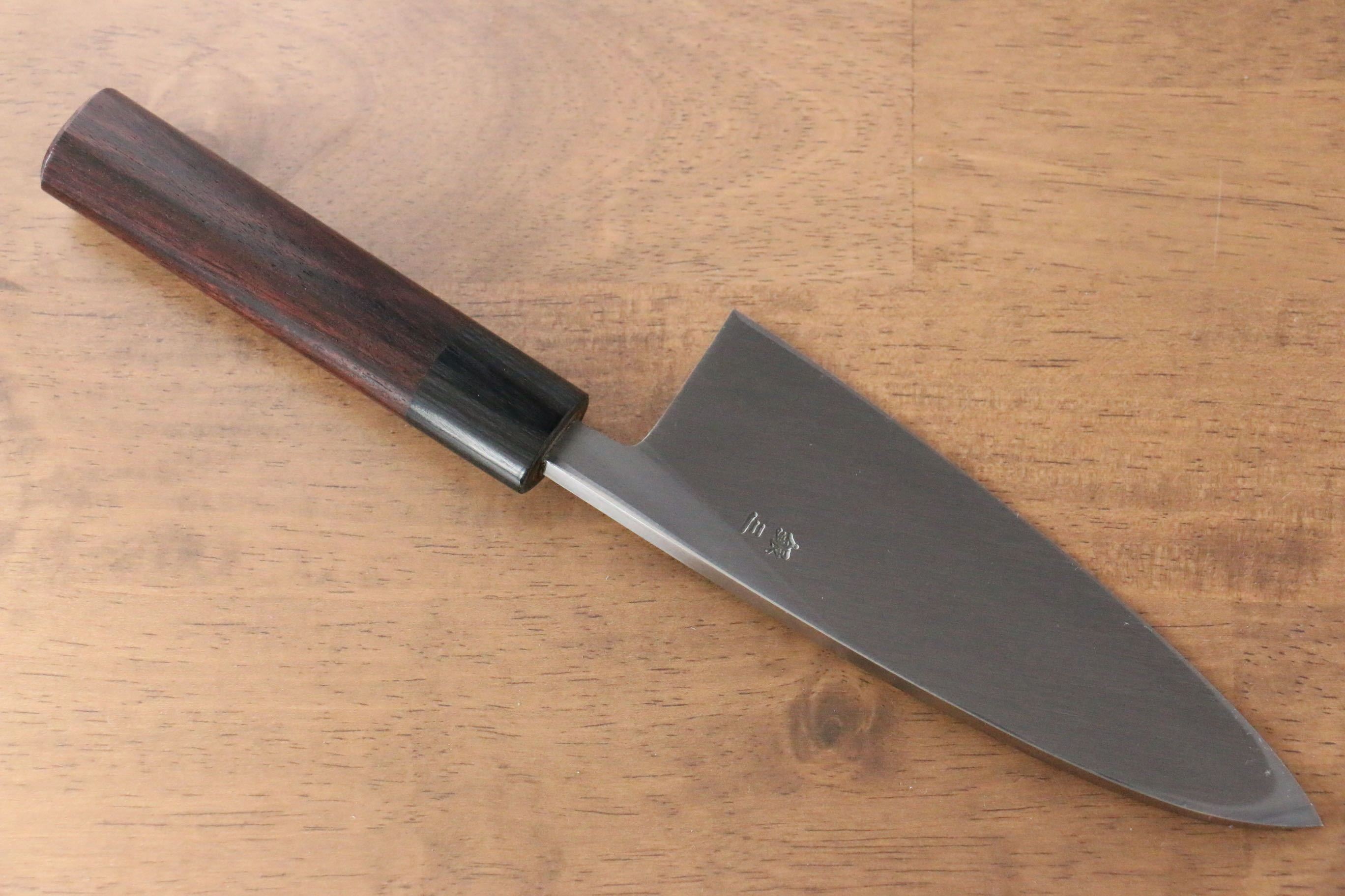 Jikko Silver Steel No.3 Deba Knife 150mm - Premium Japanese Kitchen Knife with Shitan Handle for Sushi, Fish Filleting & Professional Cooking