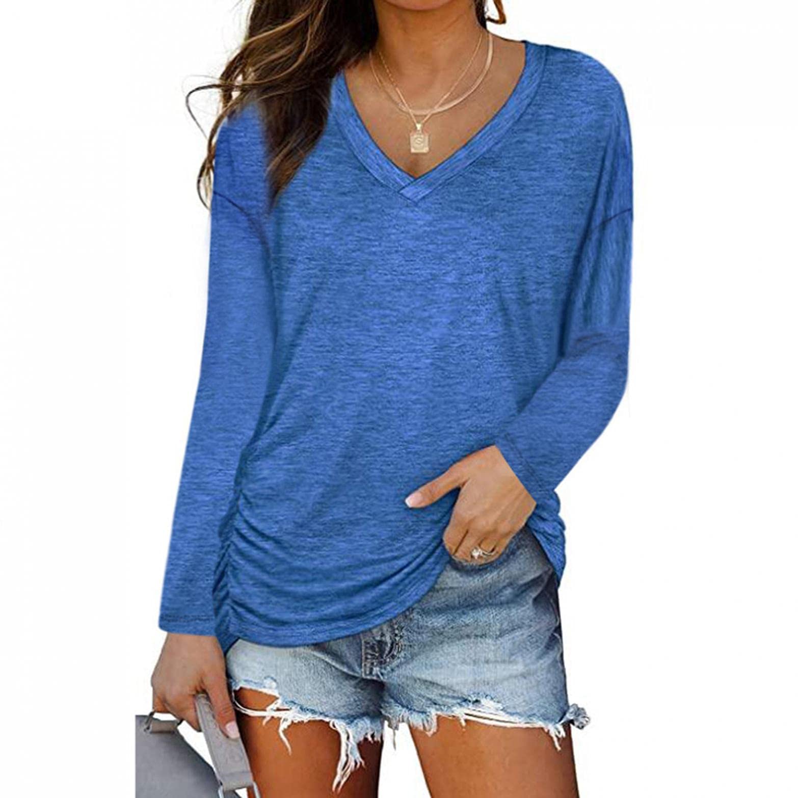 Women's Long Sleeve Tunic Tops - Stylish Graphic Print Pullover Sweaters & Casual Sweatshirts for Everyday Wear | Perfect for Work, Lounge & Fall Outfits