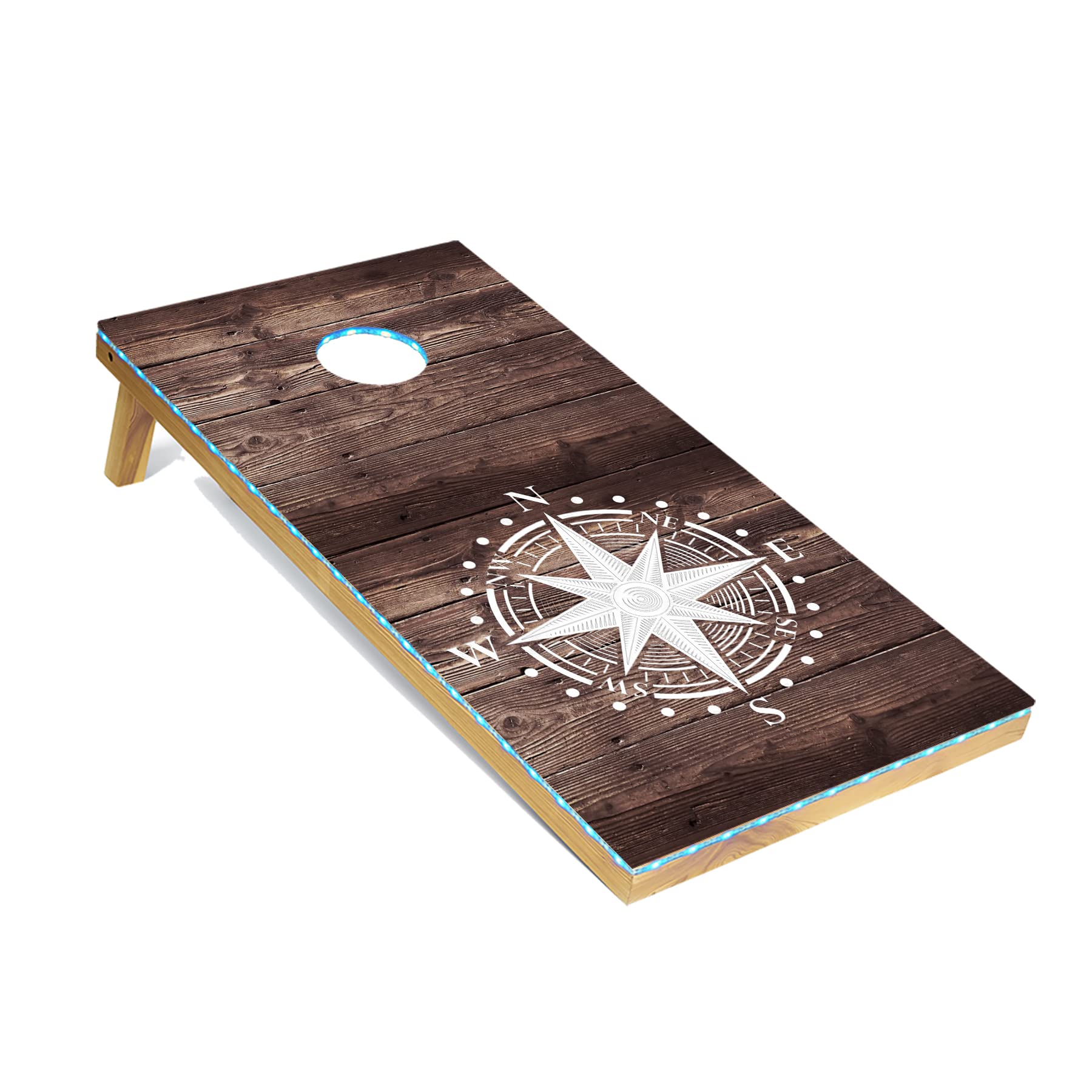 Premium Cornhole Game Set with 8 Bean Bags & Carrying Case - Regulation 4'x2' Corn Hole Boards for Outdoor Tailgating, Backyard Parties & Tournaments - Lightweight Design with Optional LED Lights for Night Play