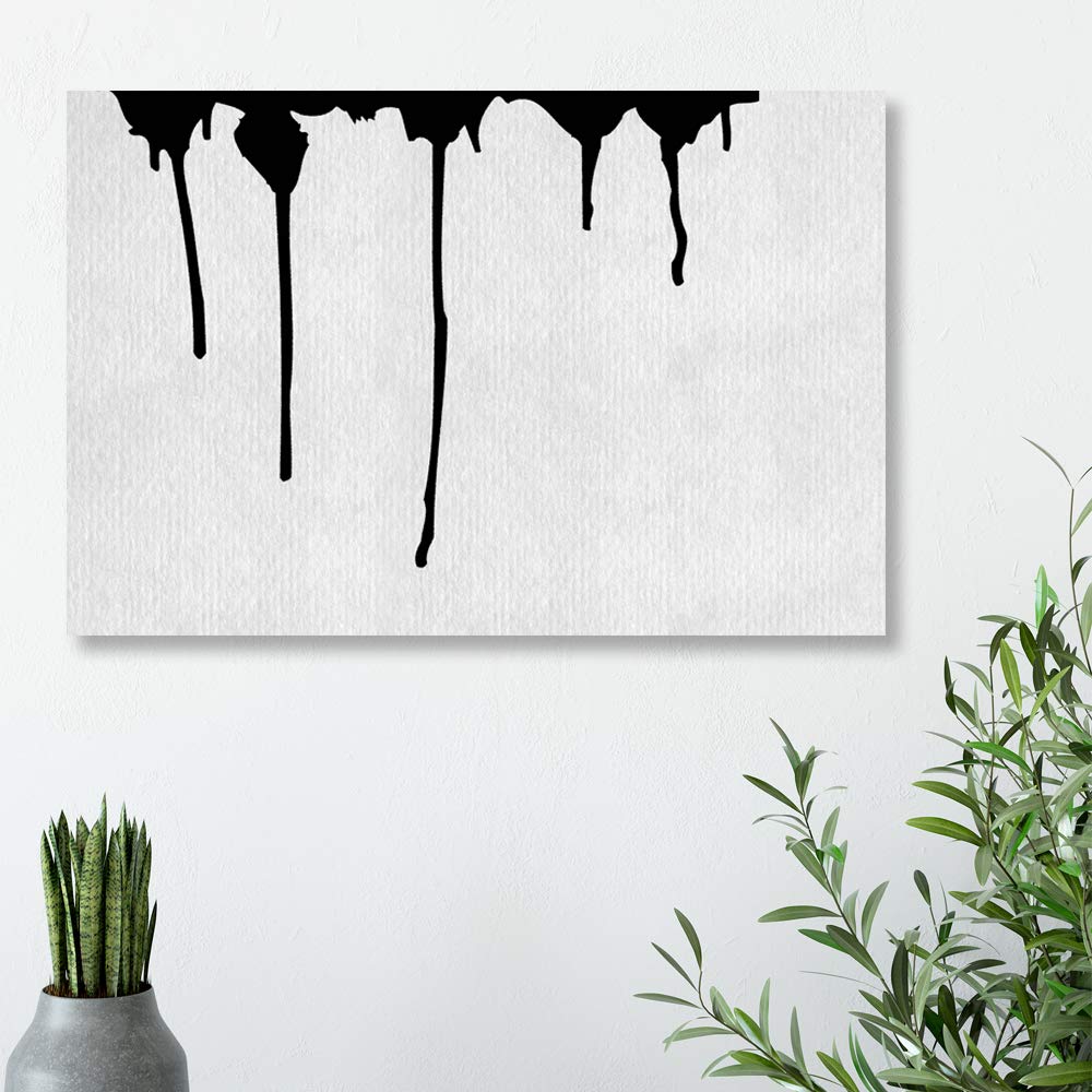 Rustic Ink Canvas Wall Art - 16x24 Inches Framed Prints for Bedroom, Living Room, and Office Decor